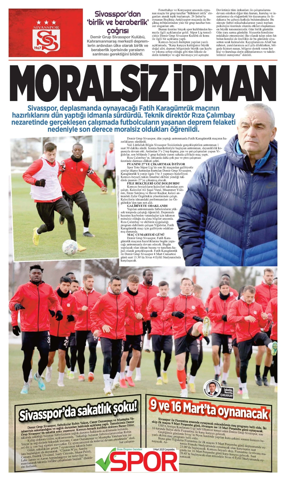 01-03-2023 tarihli  Sivas Ekspres Gazetesi 2