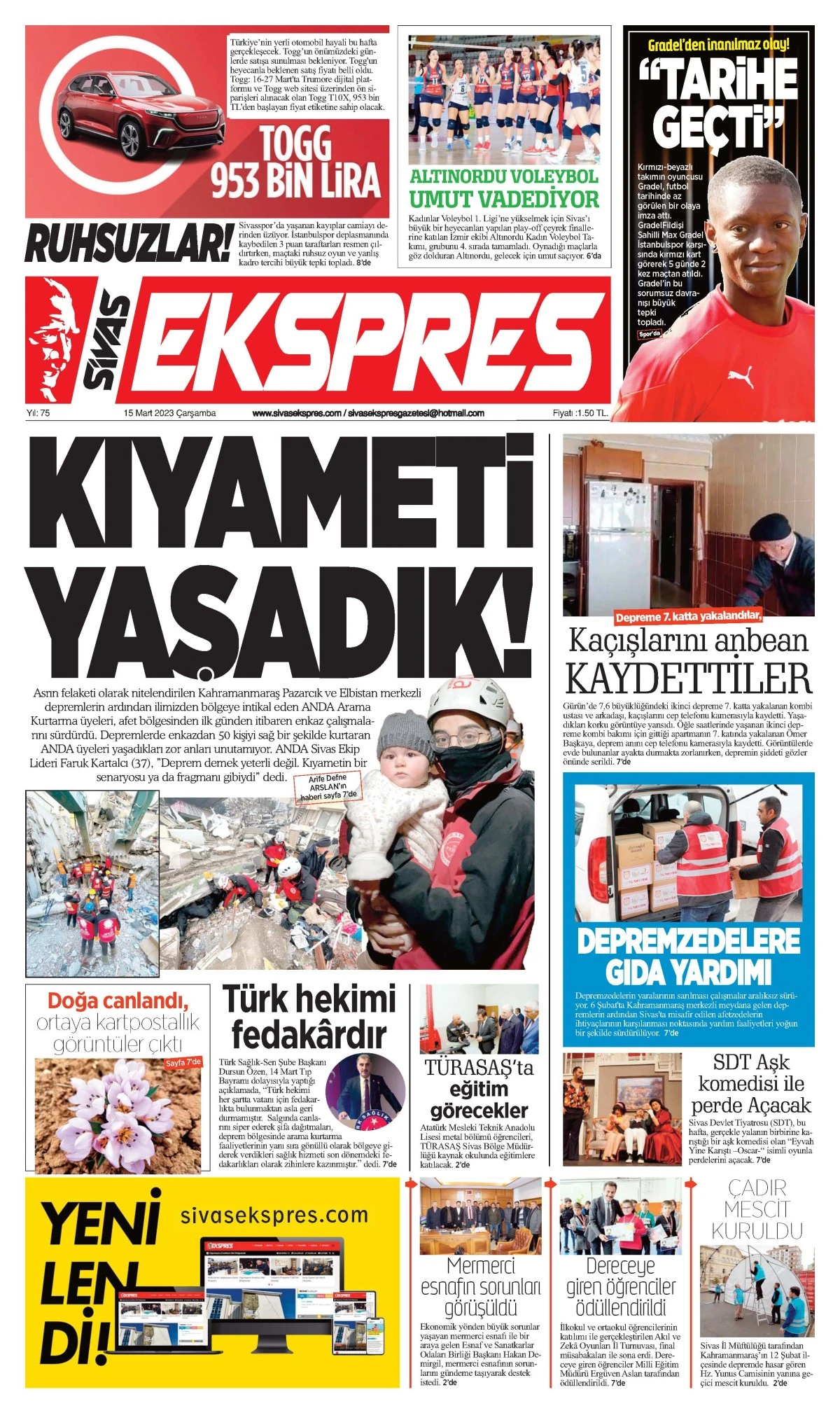 15.03.2023 Ekspres Gazetesi 1