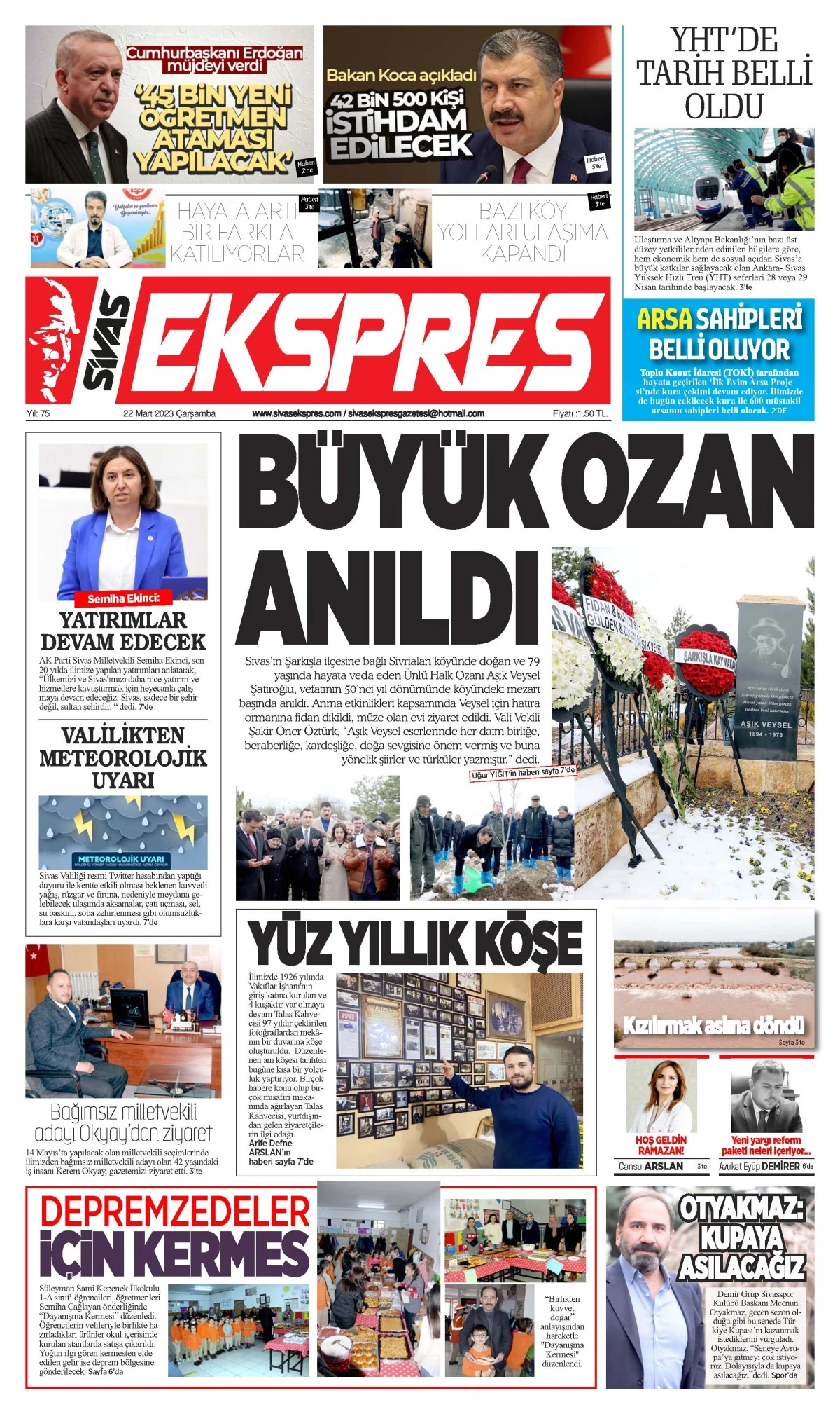 22.03.2023 Ekspres Gazetesi 1