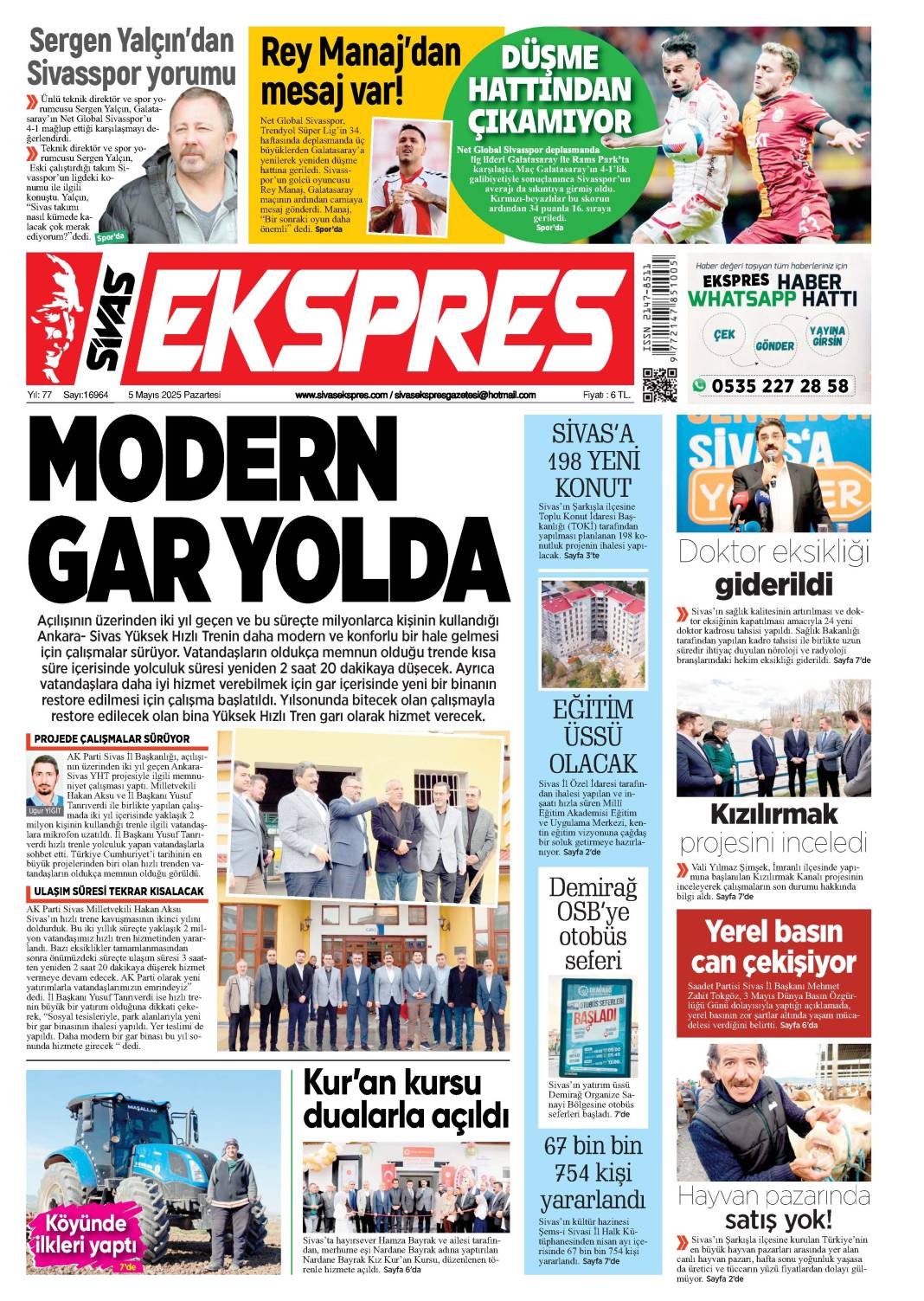 5 Mayıs 2025 Tarihli Gazetemiz 1