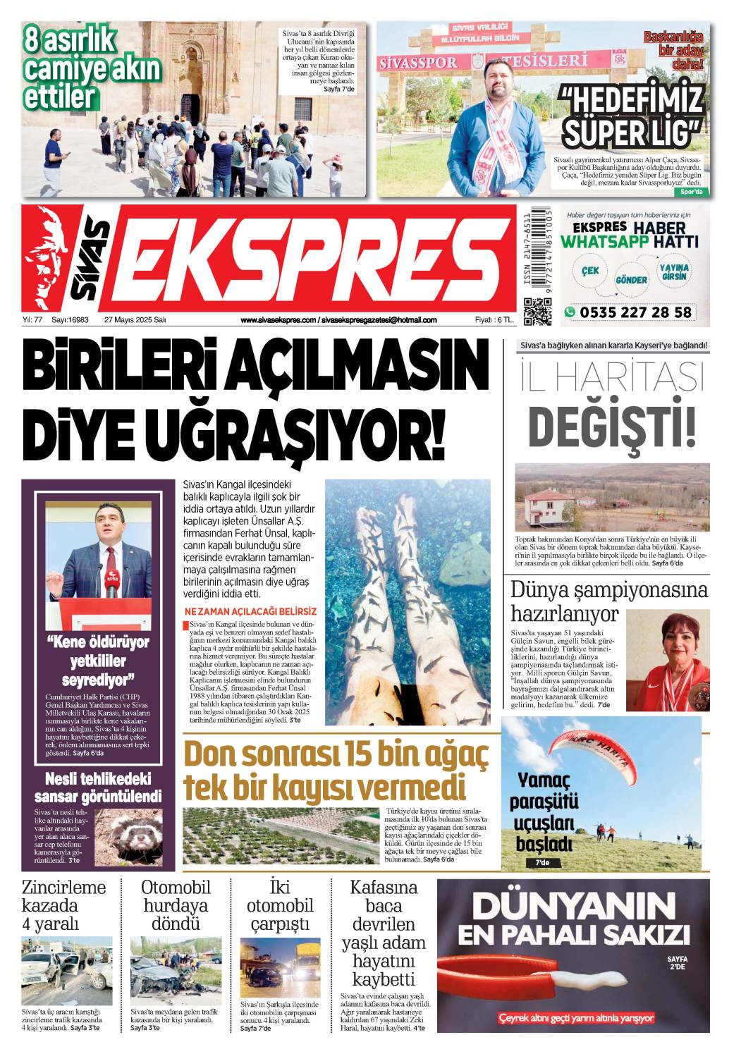 27 Haziran tarihli gazetemiz 2
