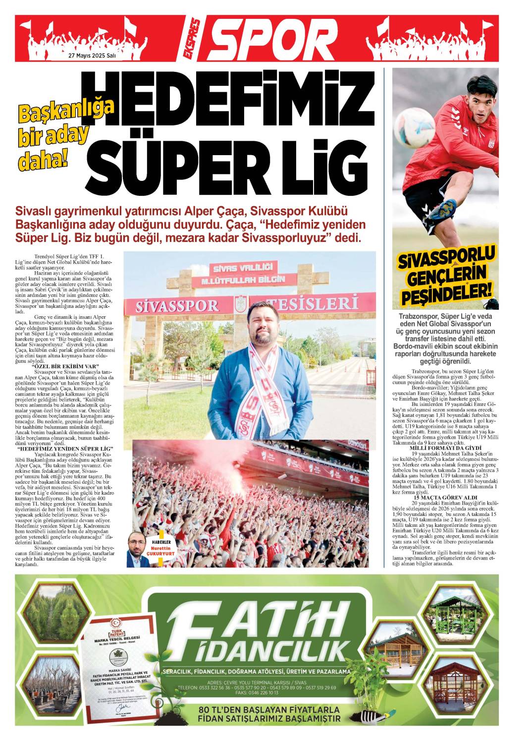 27 Haziran tarihli gazetemiz 1