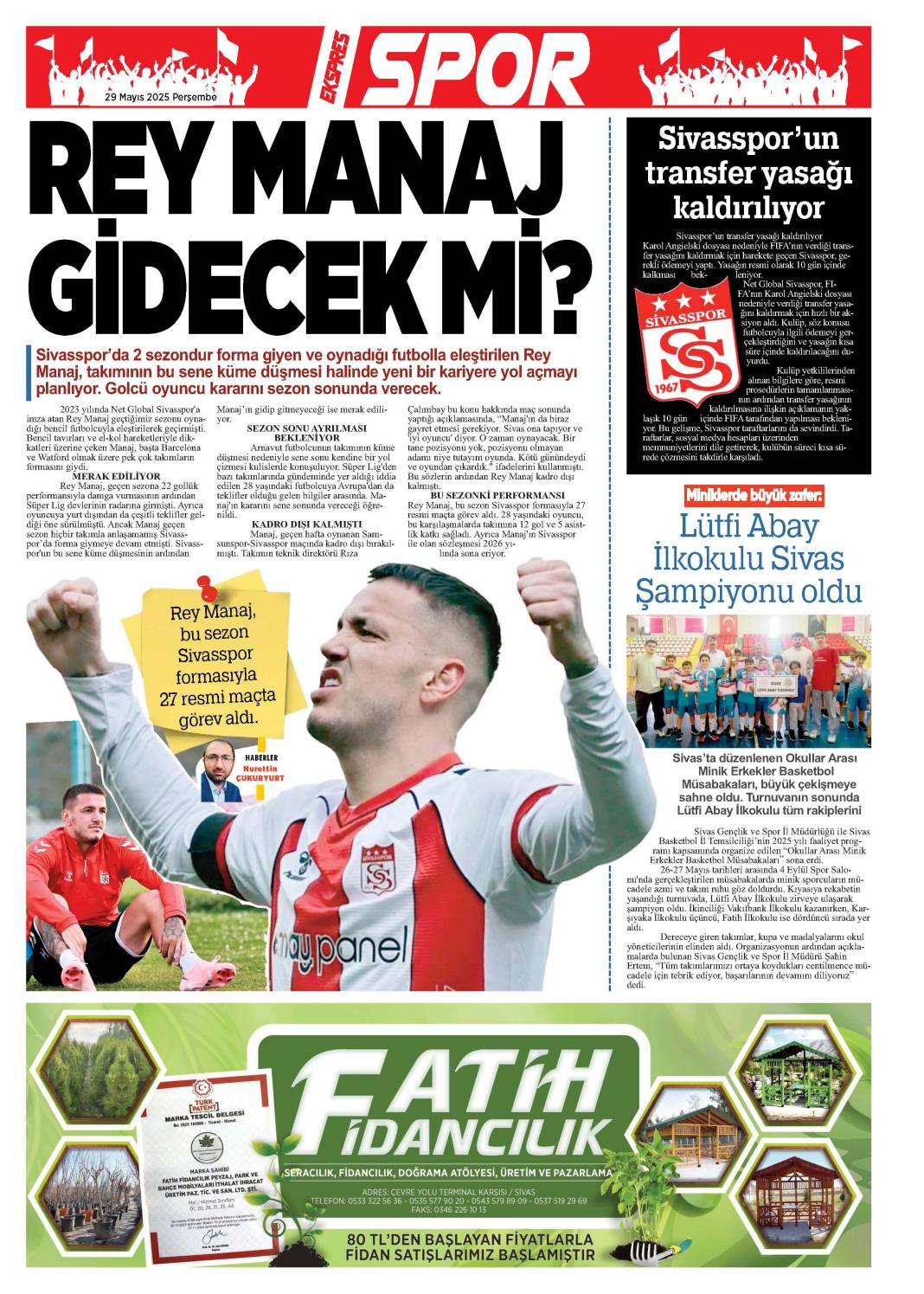 29 Mayıs 2025 tarihli gazetemiz 2