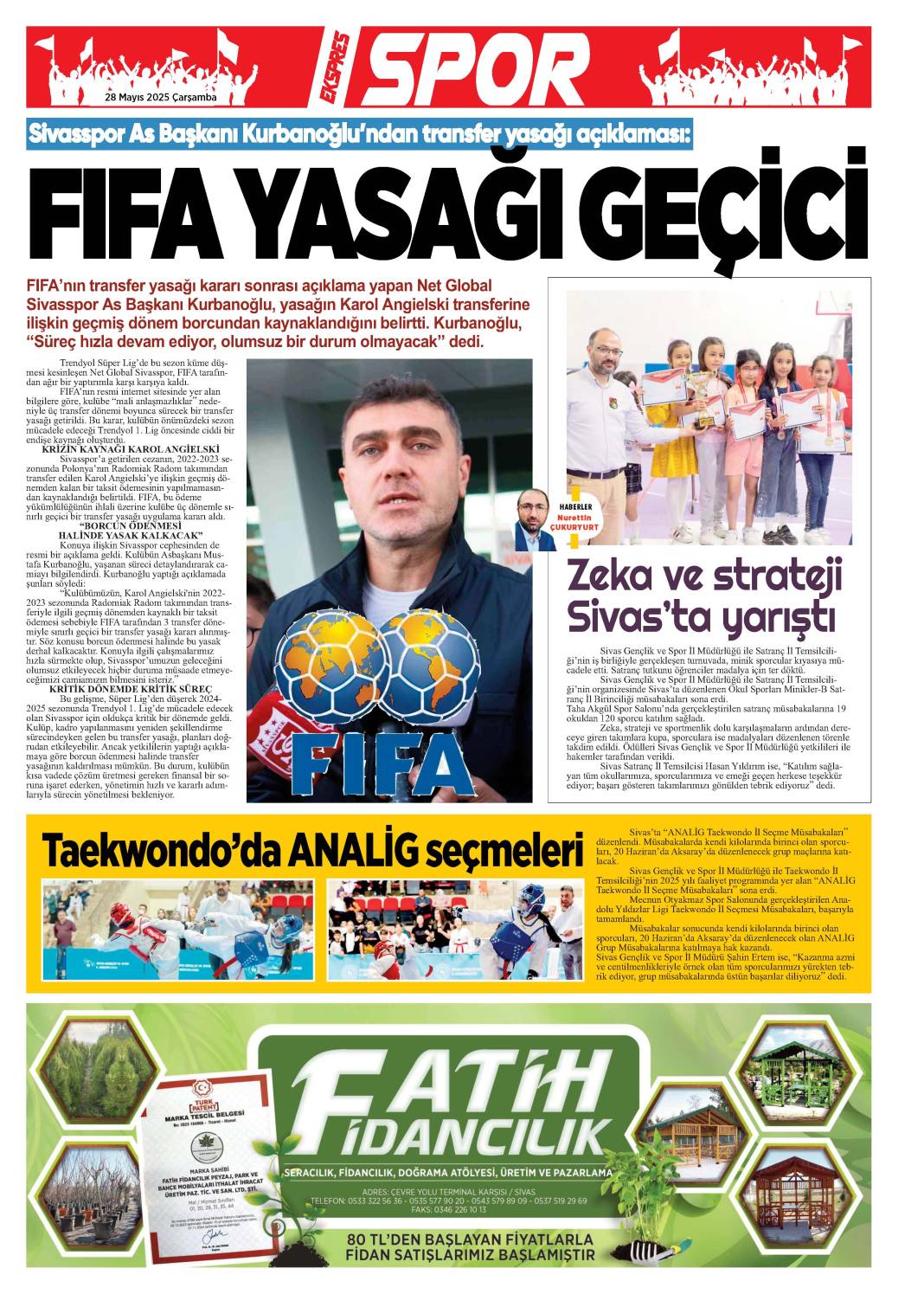28 Mayıs 2025 tarihli gazetemiz 2