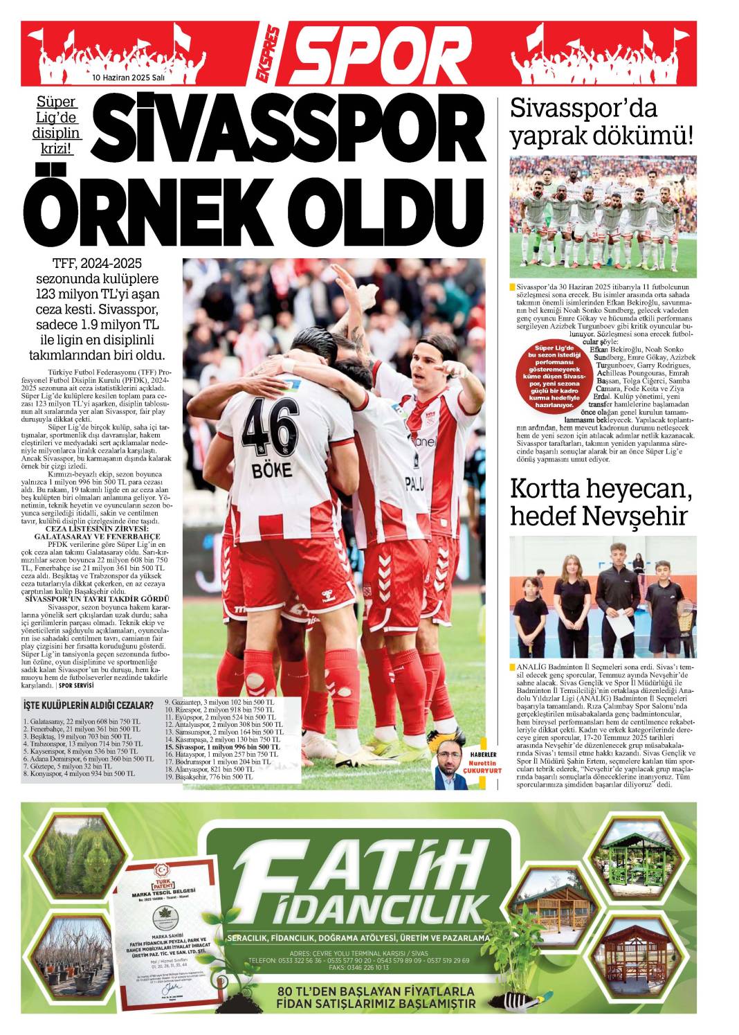 10 Haziran tarihli Gazetemiz 1