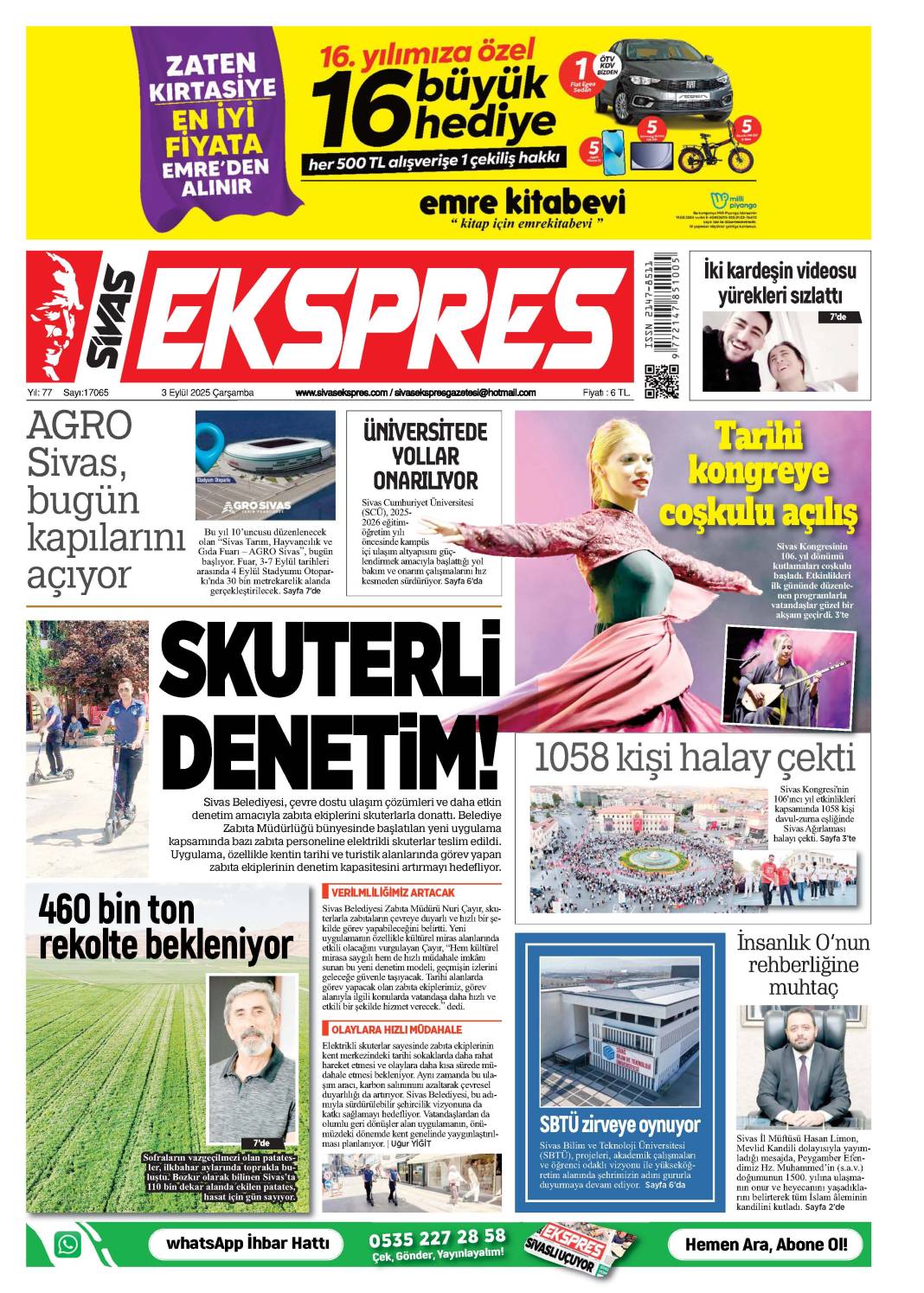 3 Eylül tarihli gazetemiz 2