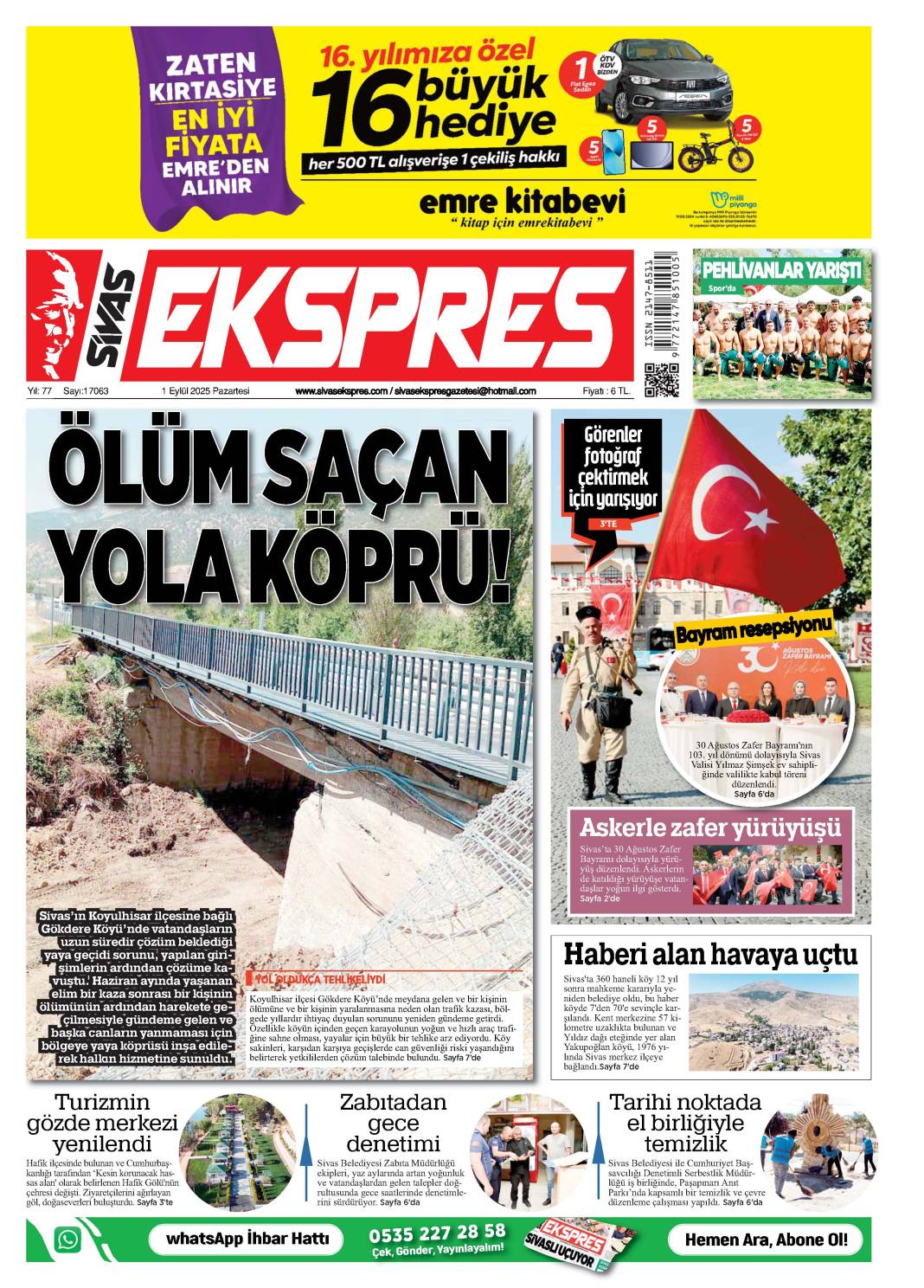 1 Eylül tarihli gazetemiz 2