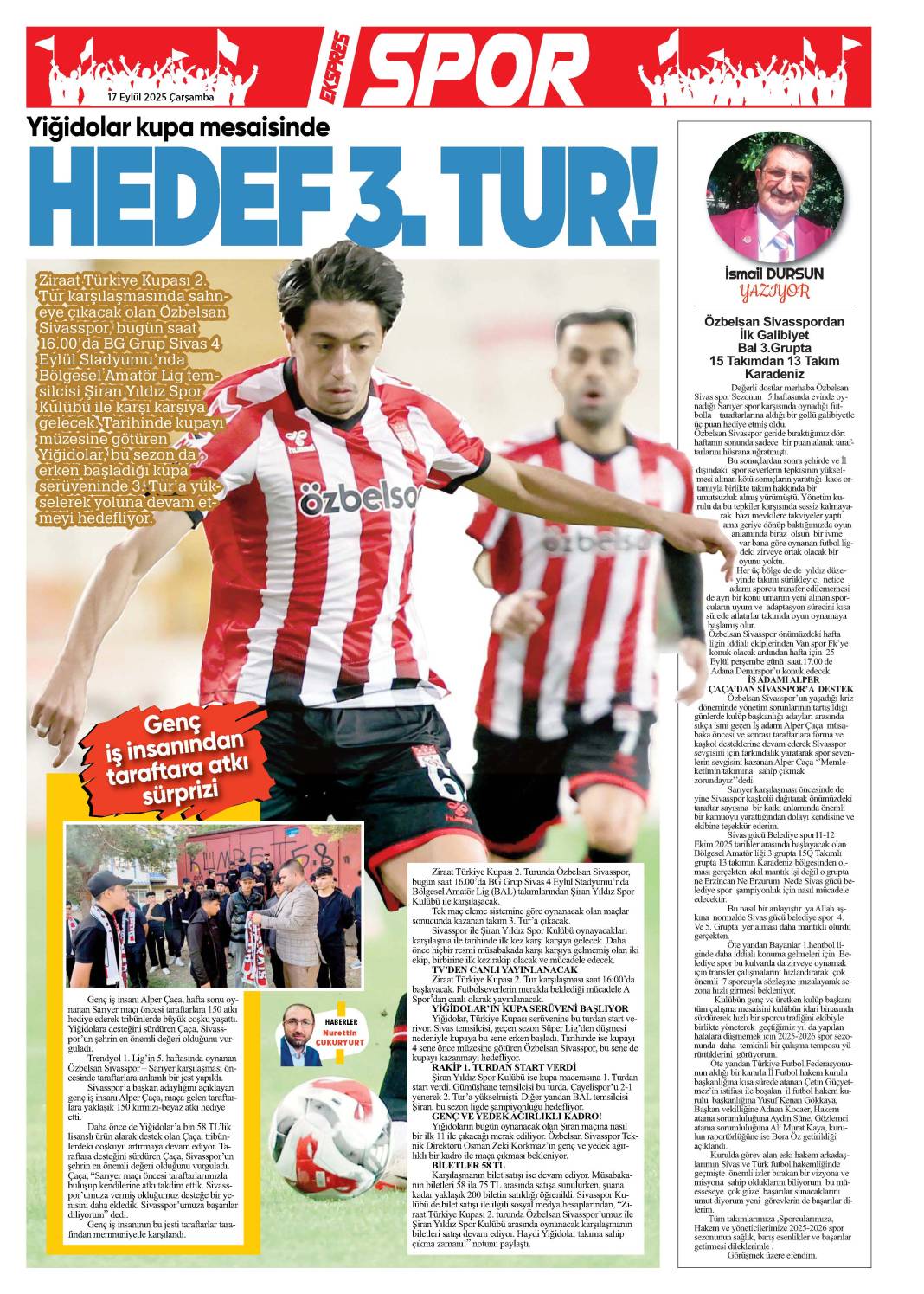 17 Eylül tarihli gazetemiz 1