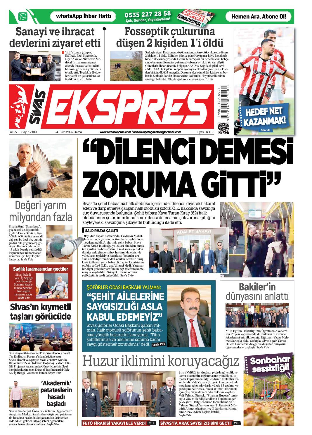 24 Ekim tarihli gazetemiz 1
