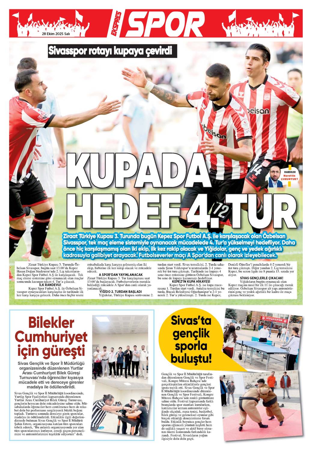 28 Ekim tarihli gazetemiz 2