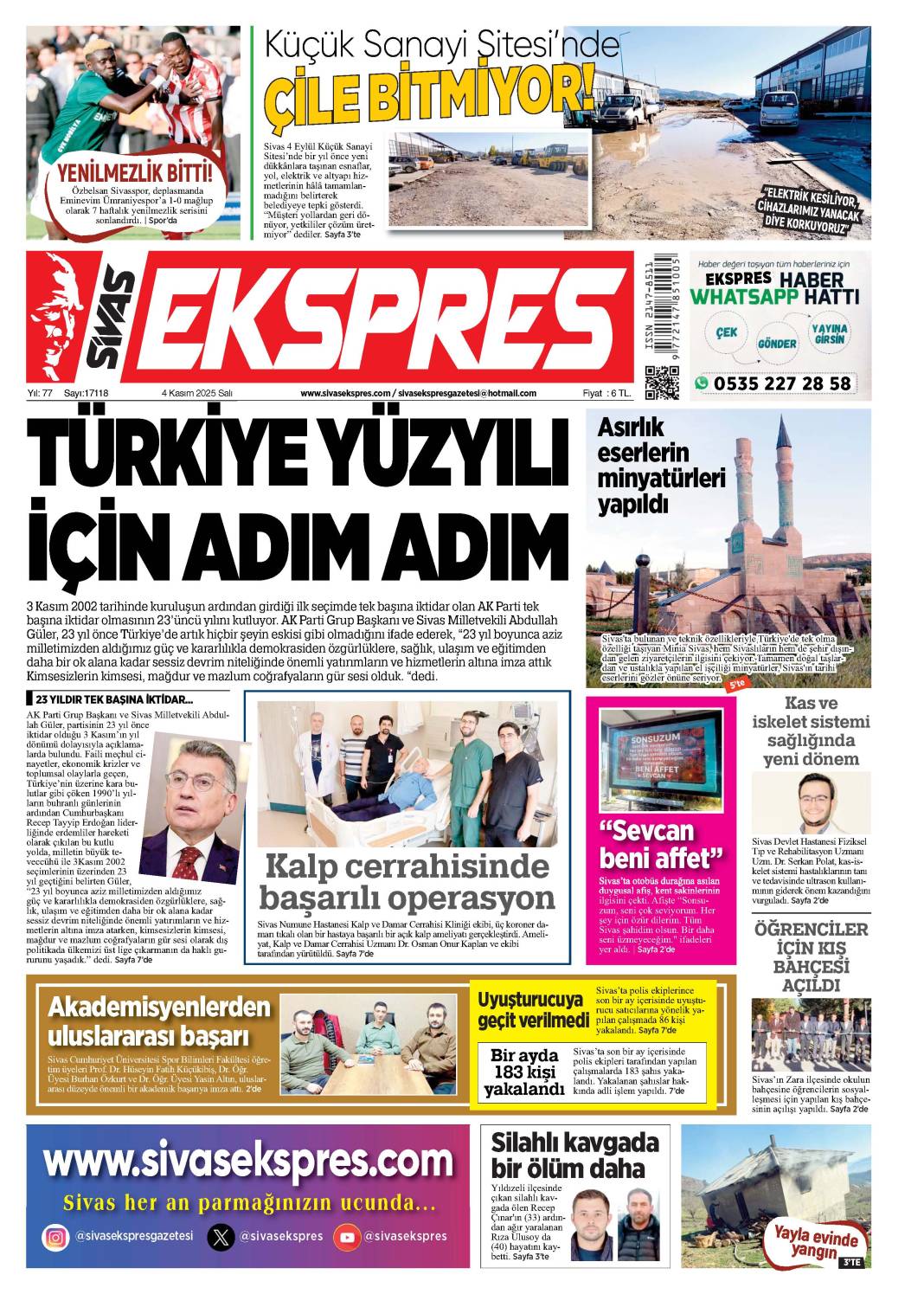 4 Kasım tarihli gazetemiz 2