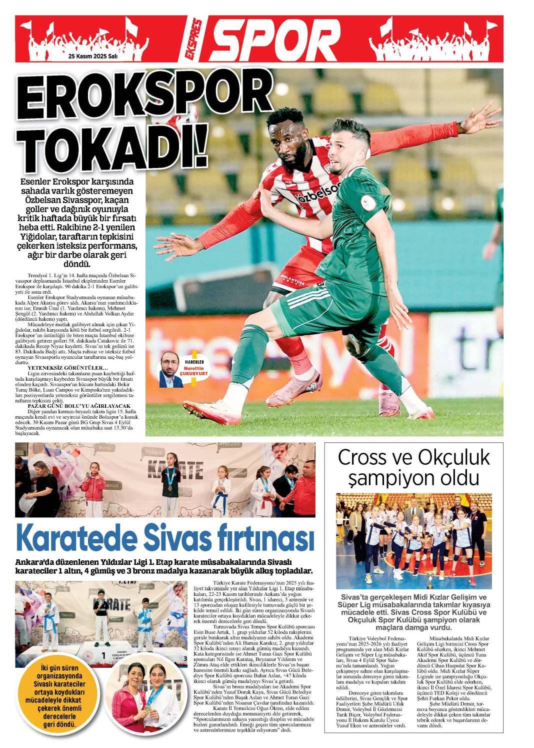 25 Kasım tarihli gazetemiz 1