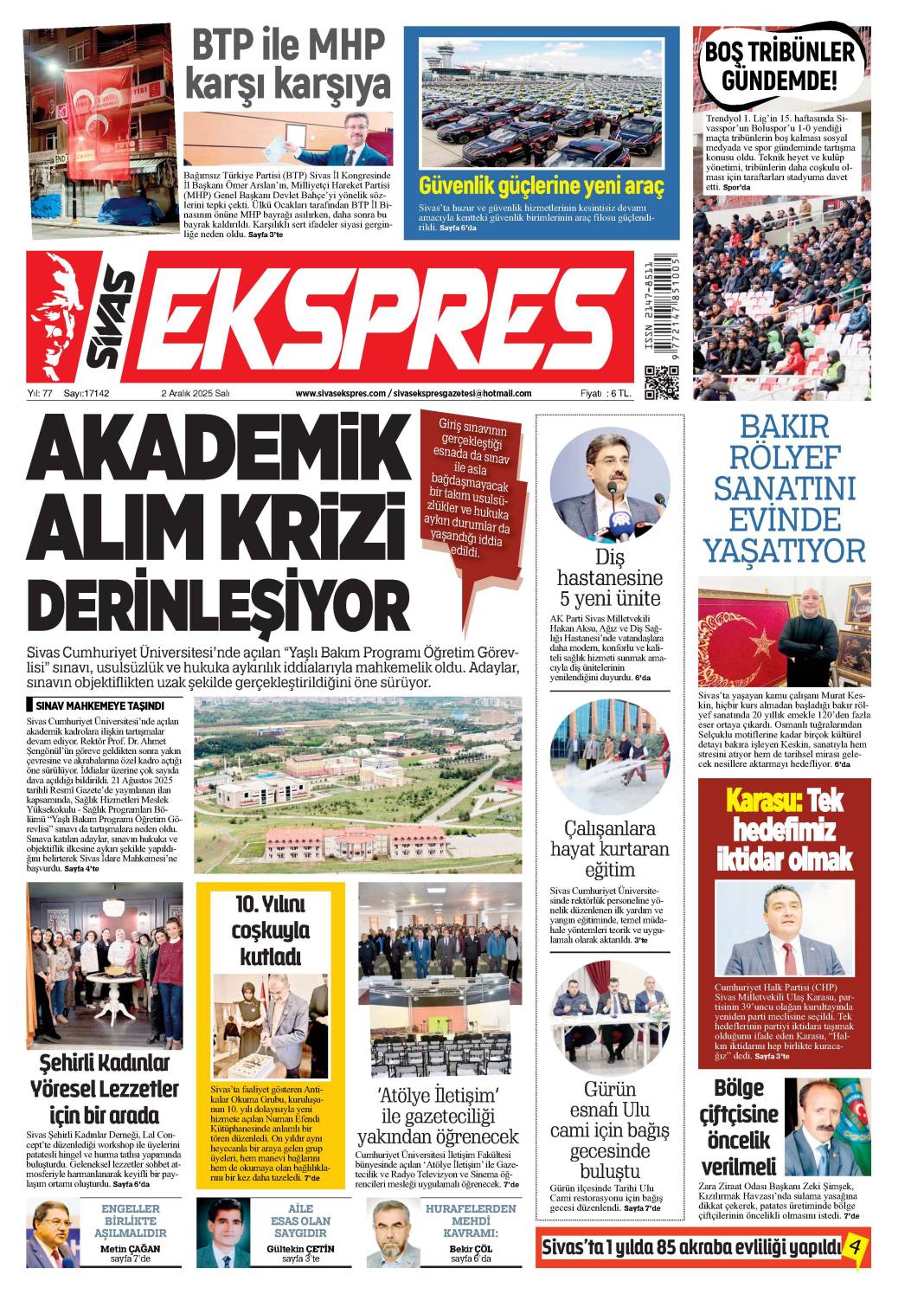 2 Aralık tarihli gazetemiz 1