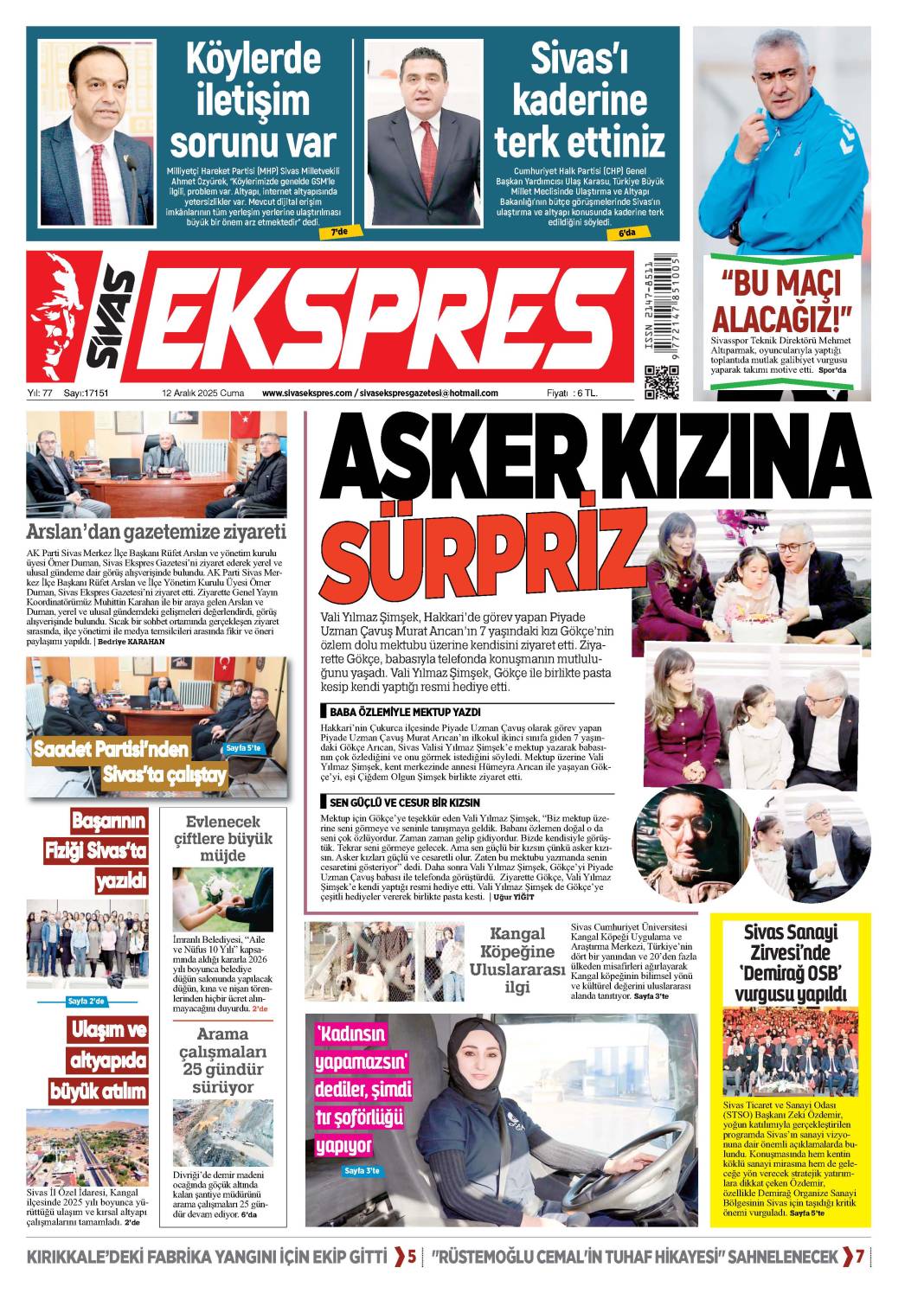 12 Aralık tarihli gazetemiz 1