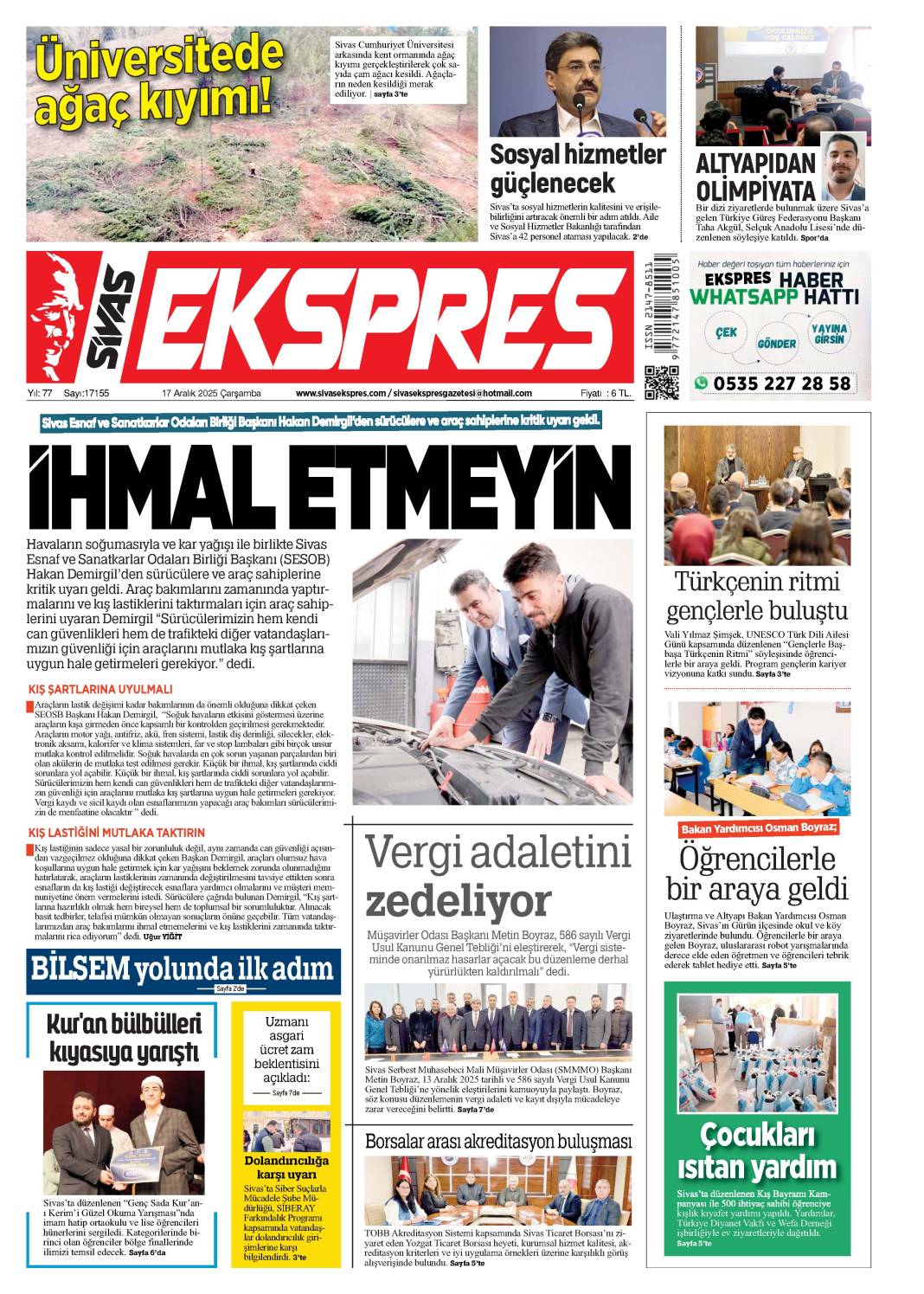 17  Aralık tarihli gazetemiz 1