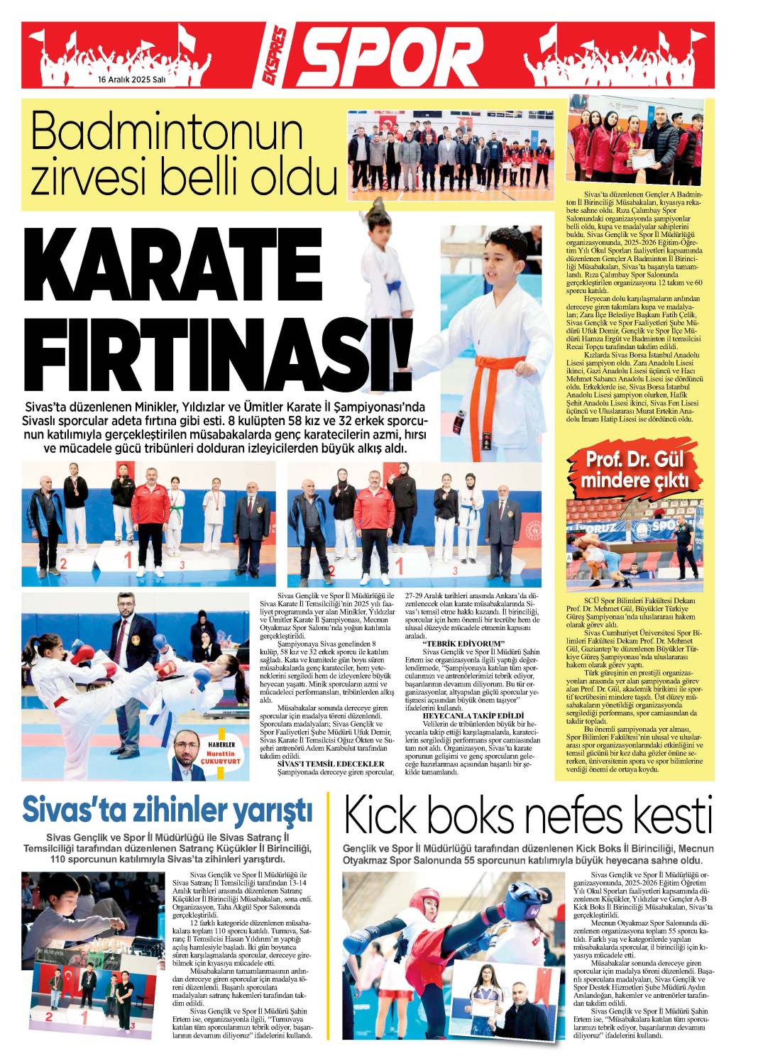 16 Aralık tarihli gazetemiz 1