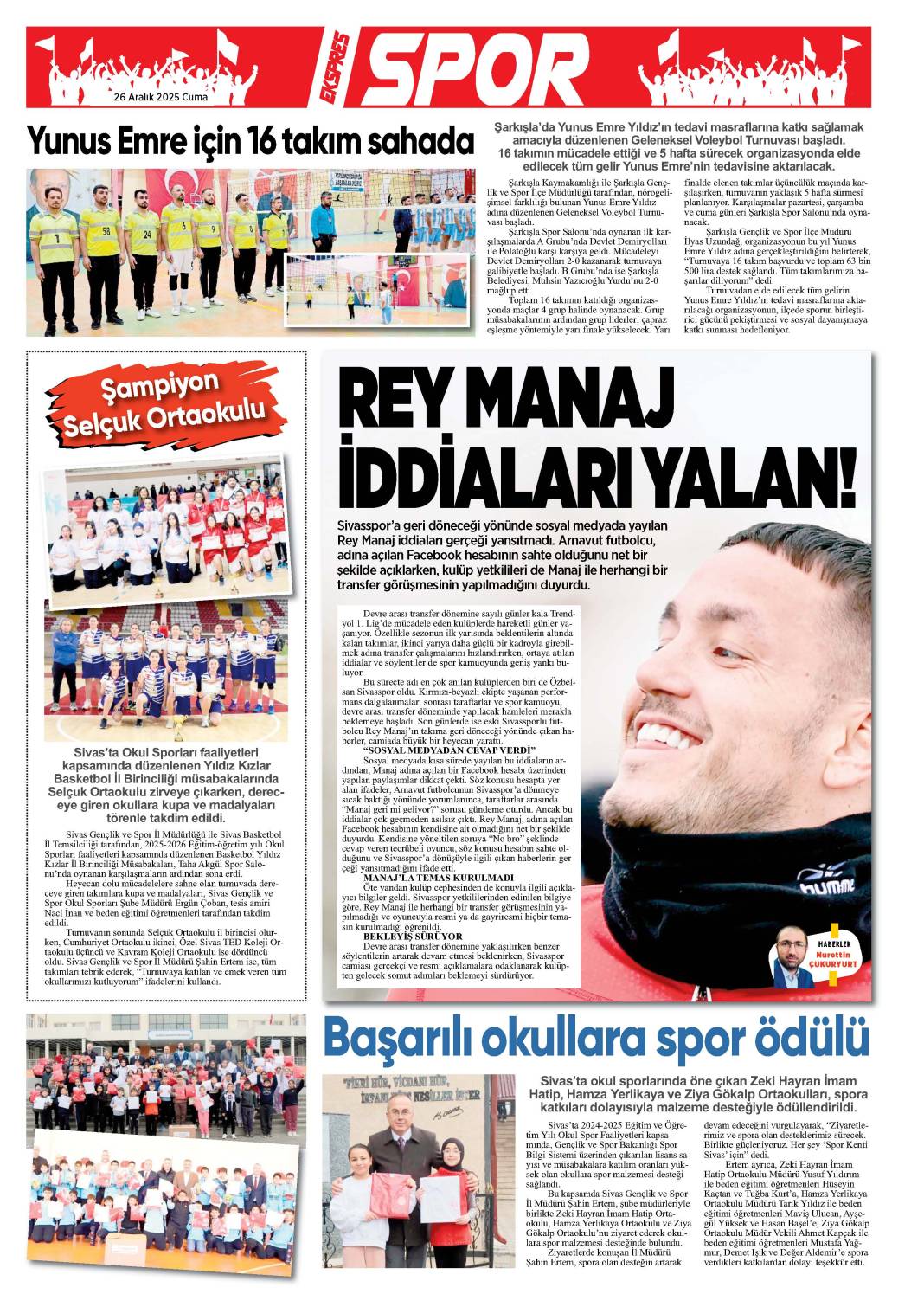 26 Aralık tarihli gazetemiz 1