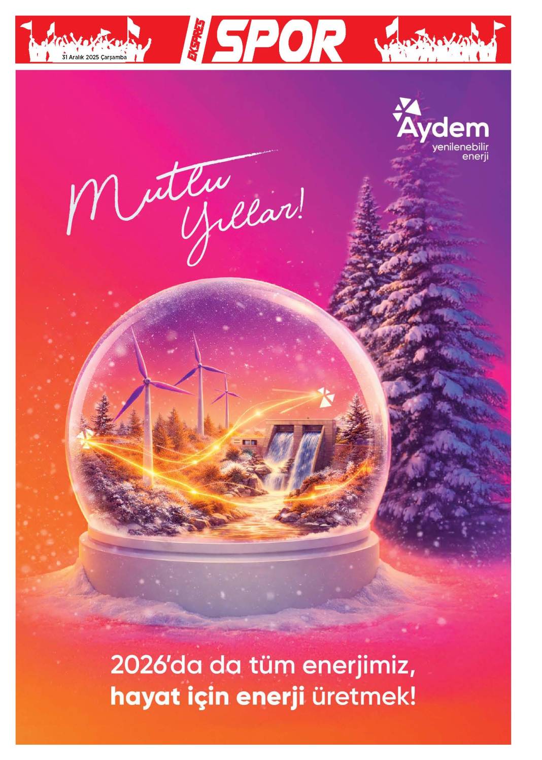 31 Aralık tarihli gazetemiz 2