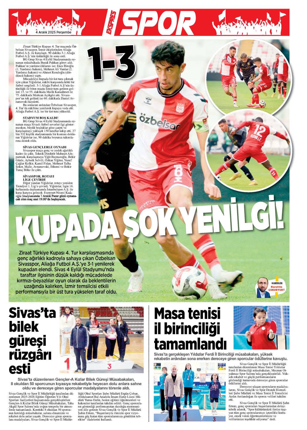 4 Aralık tarihli gazetemiz 2