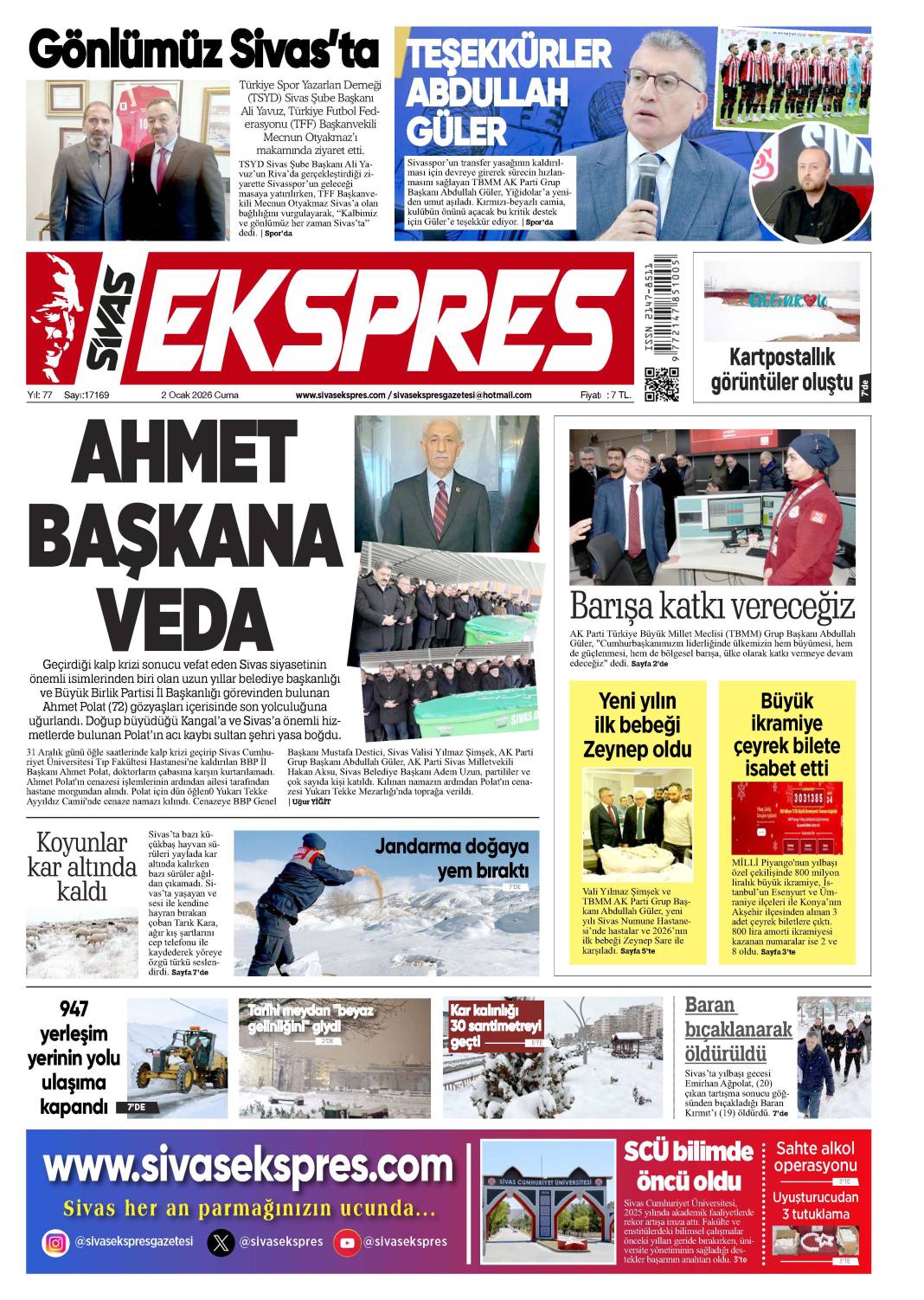 2 Ocak tarihli gazetemiz 1