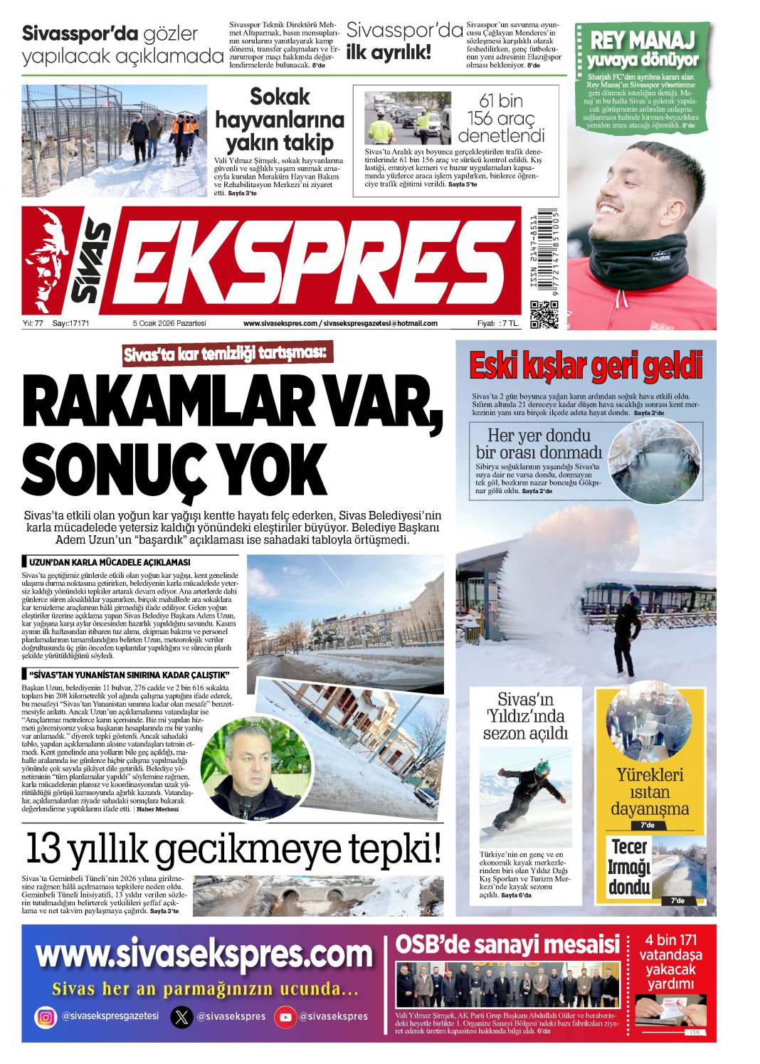 5 Ocak tarihli gazetemiz 2