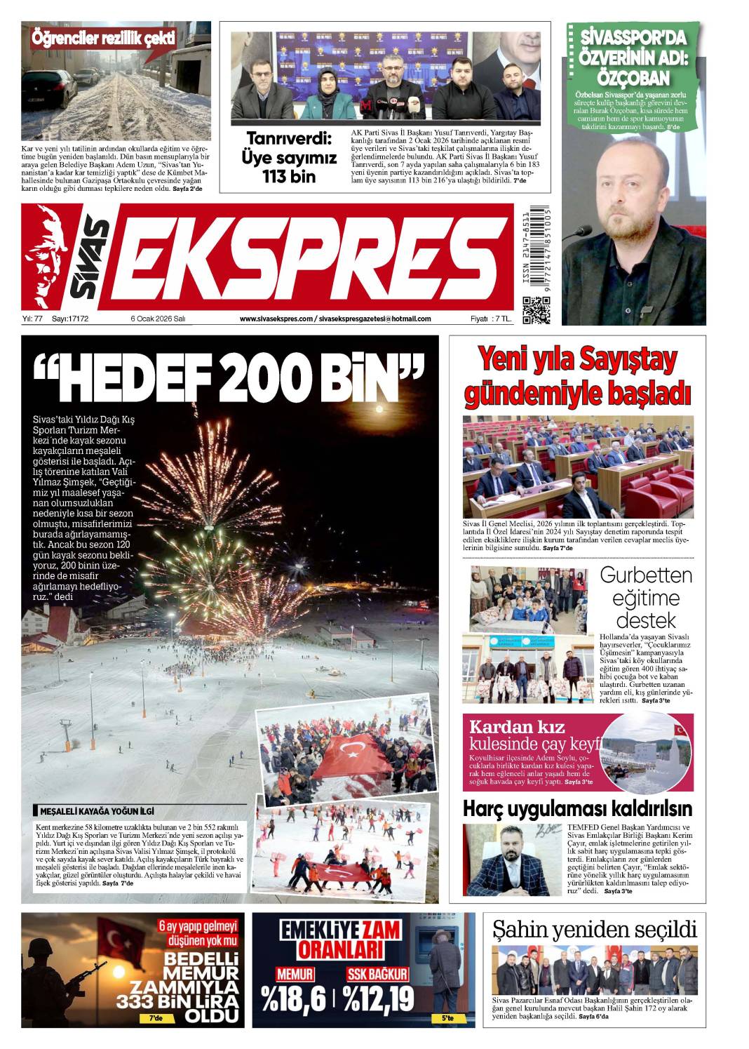 6 Ocak tarihli gazetemiz 2