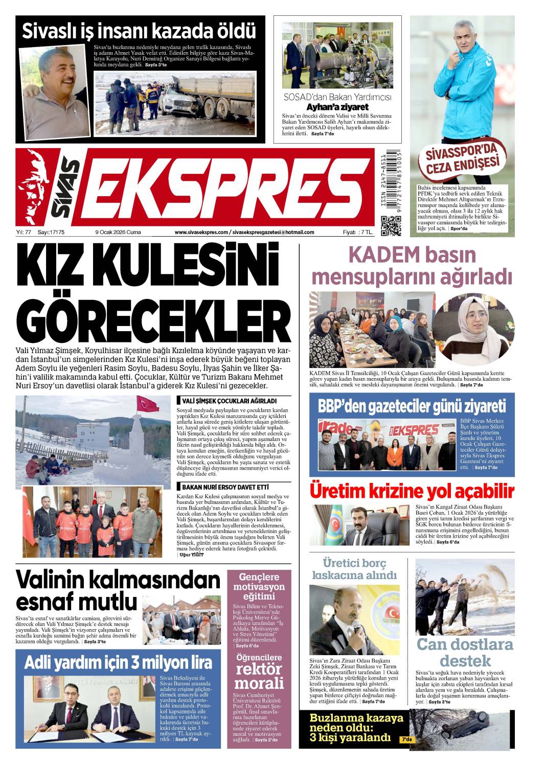 9 Ocak tarihli gazetemiz 1