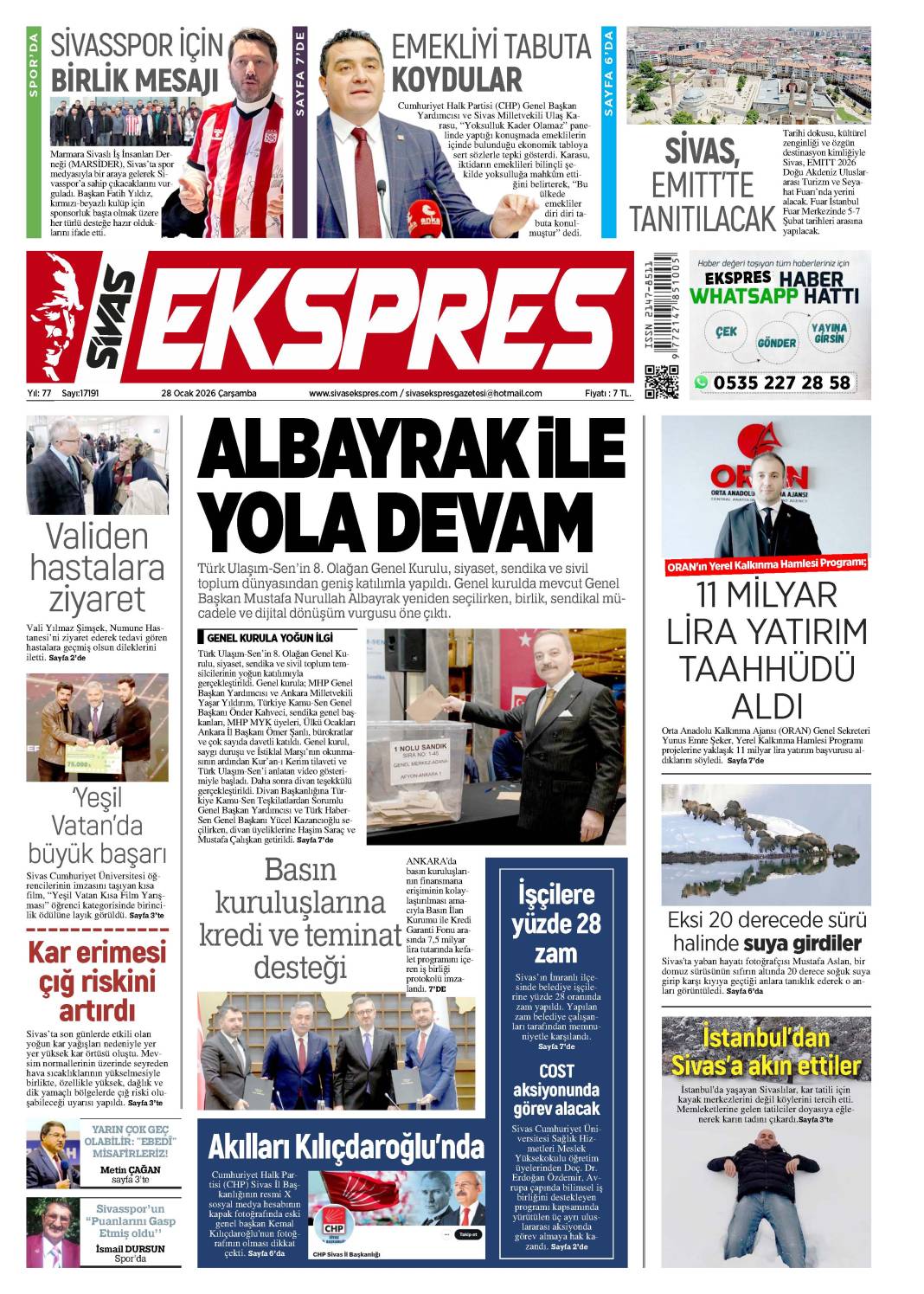 28 Ocak tarihli gazetemiz 2