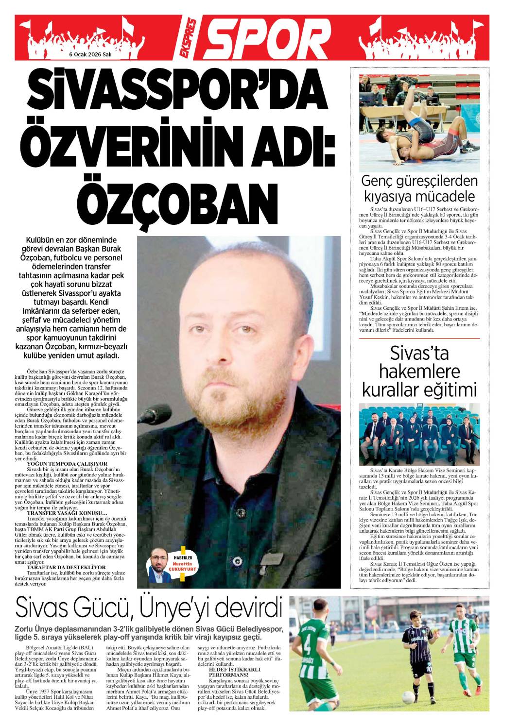6 Ocak tarihli gazetemiz 1
