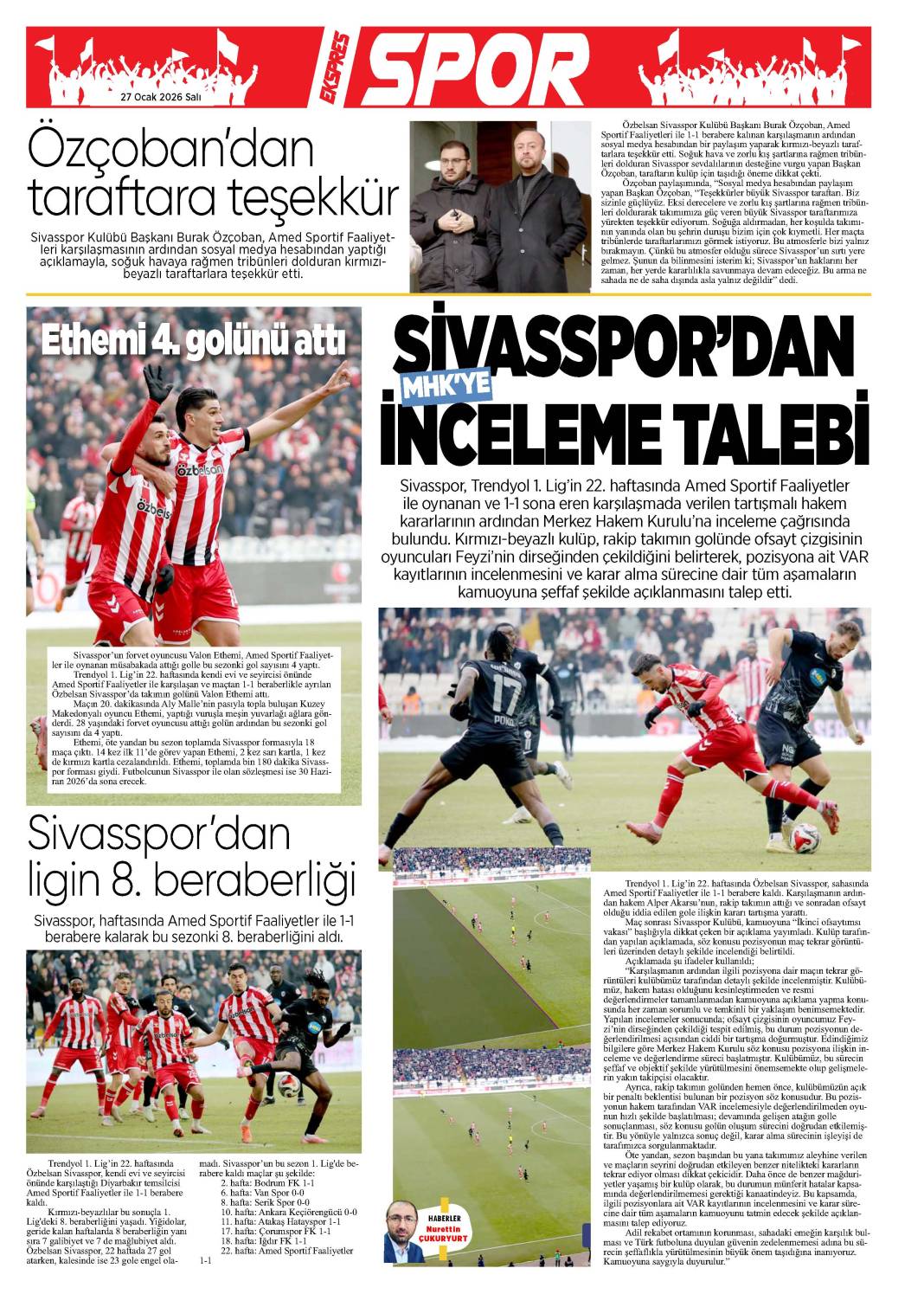 27 Ocak 2026 tarihli gazetemiz 2