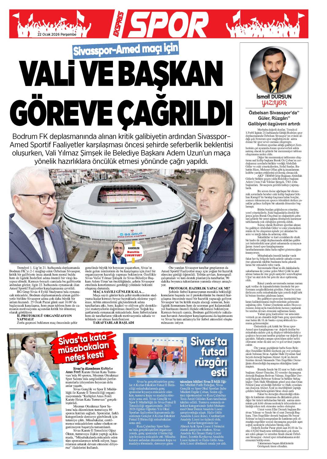 22 Ocak tarihli gazetemiz 1