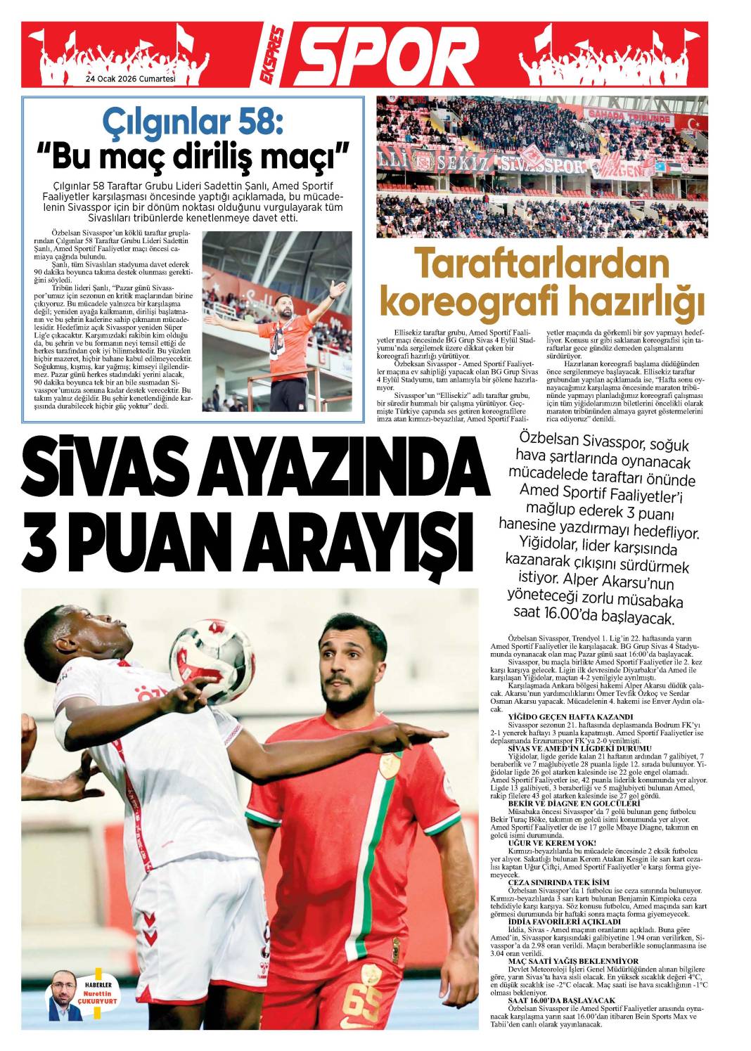 24 Ocak tarihli gazetemiz 1