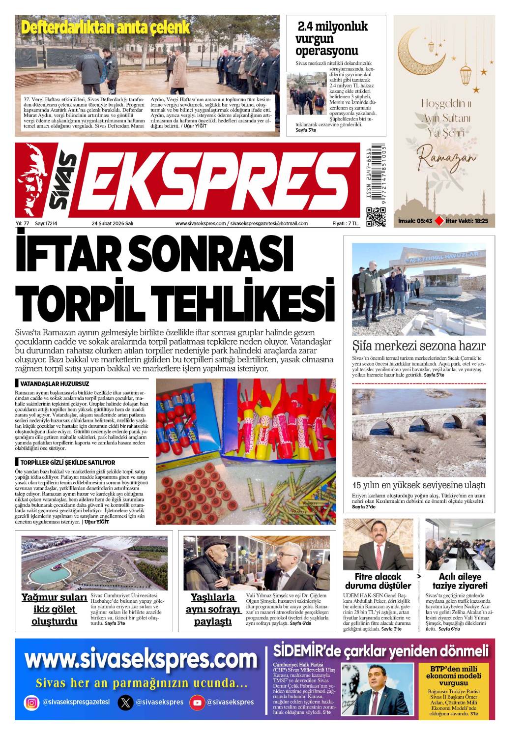 24 Şubat tarihli gazetemiz 1