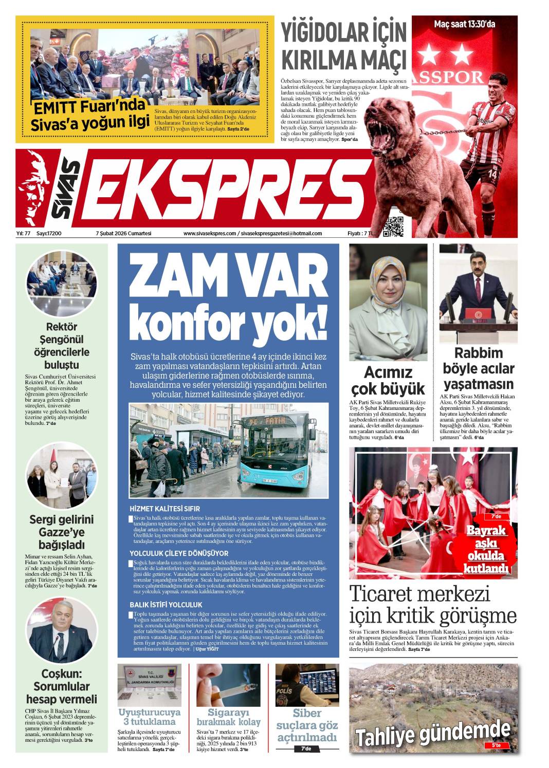7 Şubat tarihli gazetemiz 2