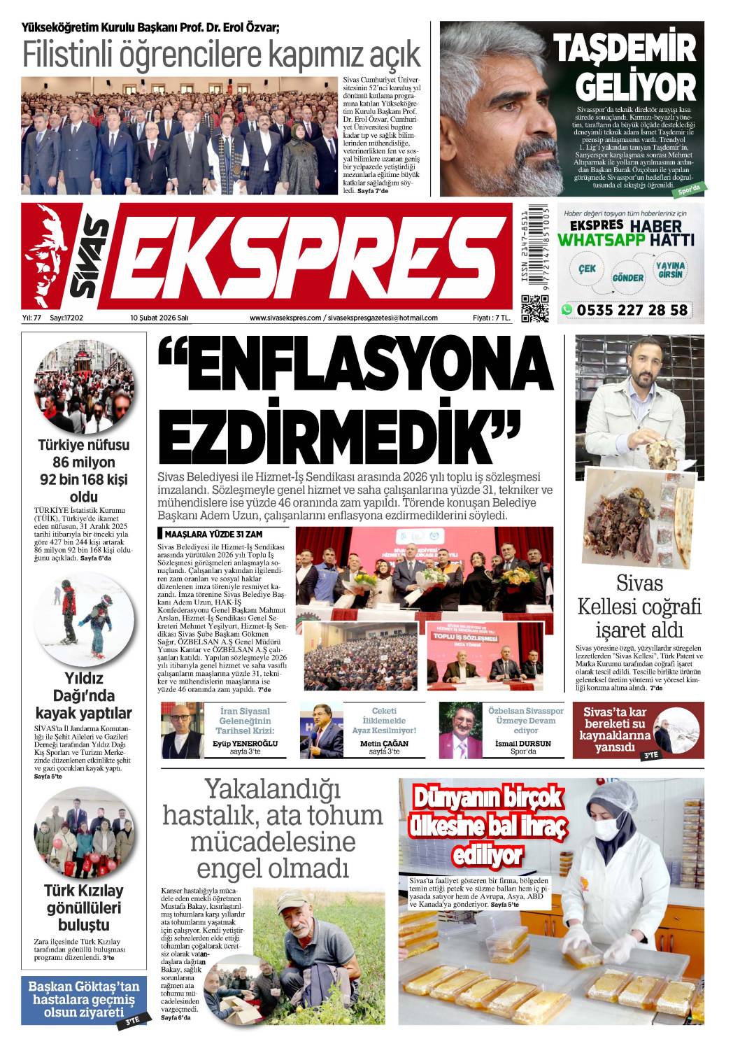 10 Şubat tarihli gazetemiz 2