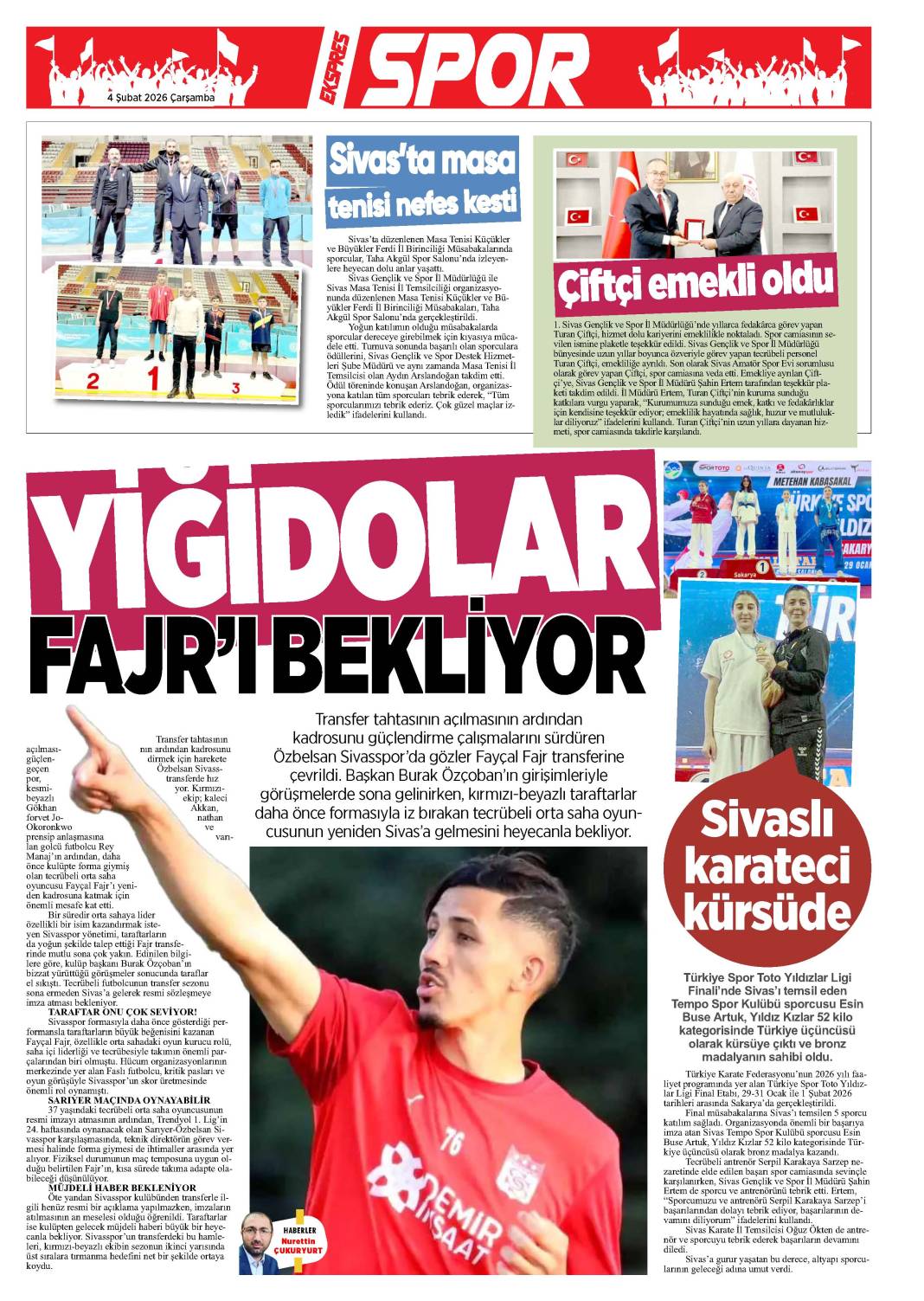4 Şubat tarihli gazetemiz 1