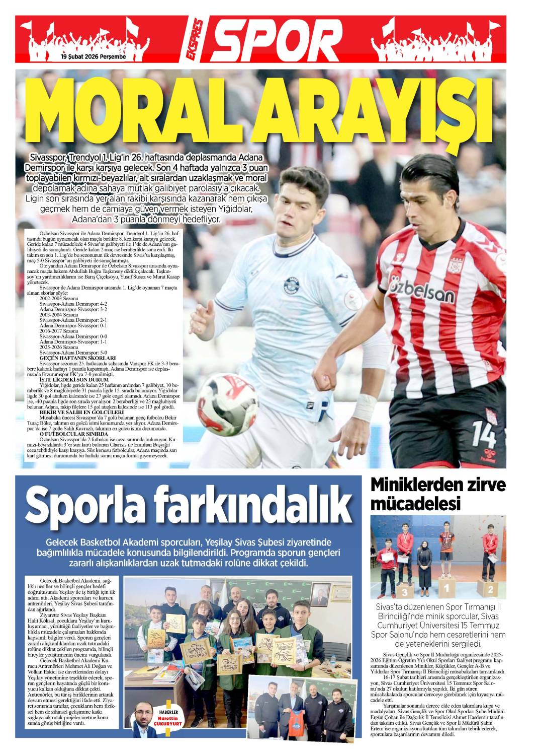 19 Şubat tarihli gazetemiz 2