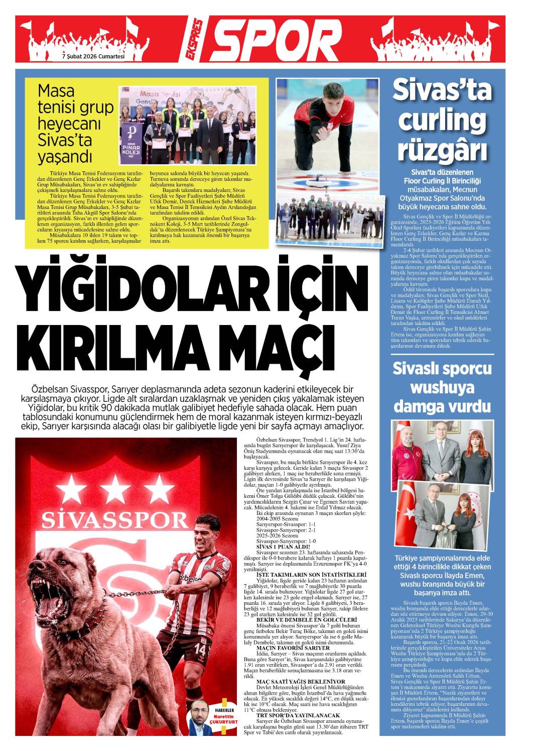 7 Şubat tarihli gazetemiz 1
