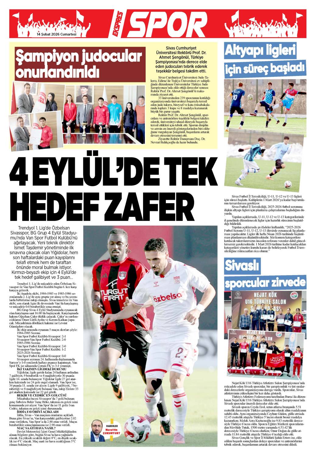 14 Şubat tarihli gazetemiz 1