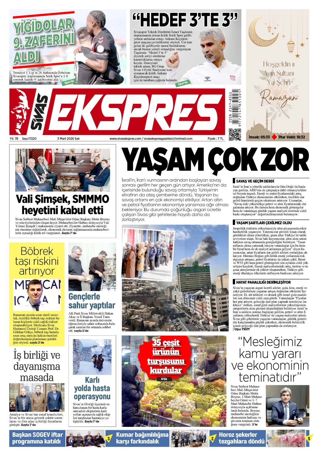 3 Mart tarihli gazetemiz 1