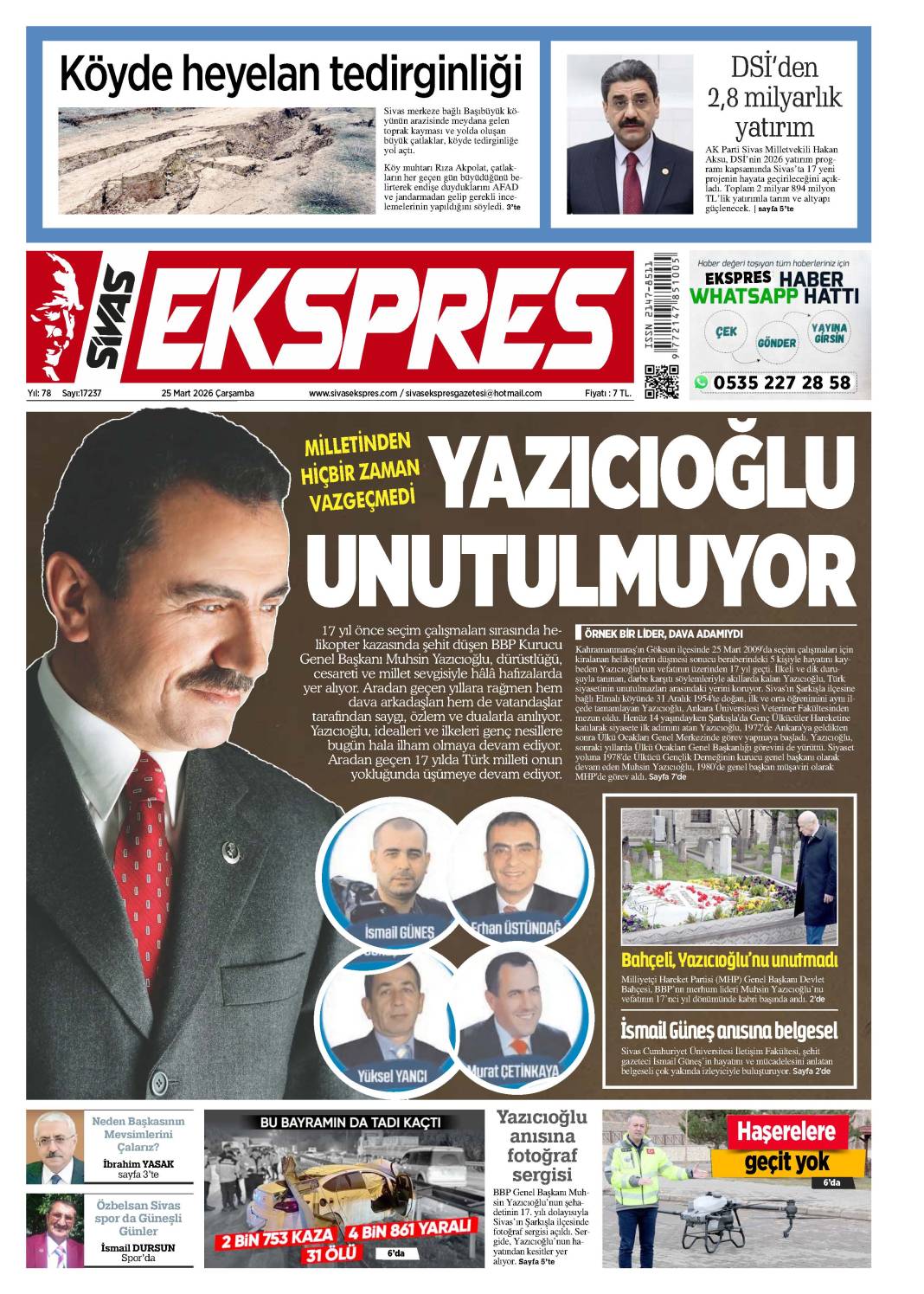 25 Mart tarihli gazetemiz 1