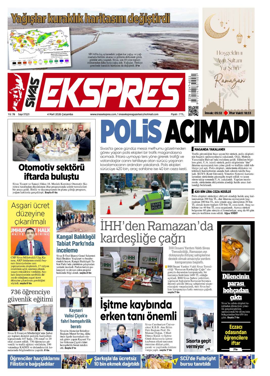 4 Mart tarihli gazetemiz 2