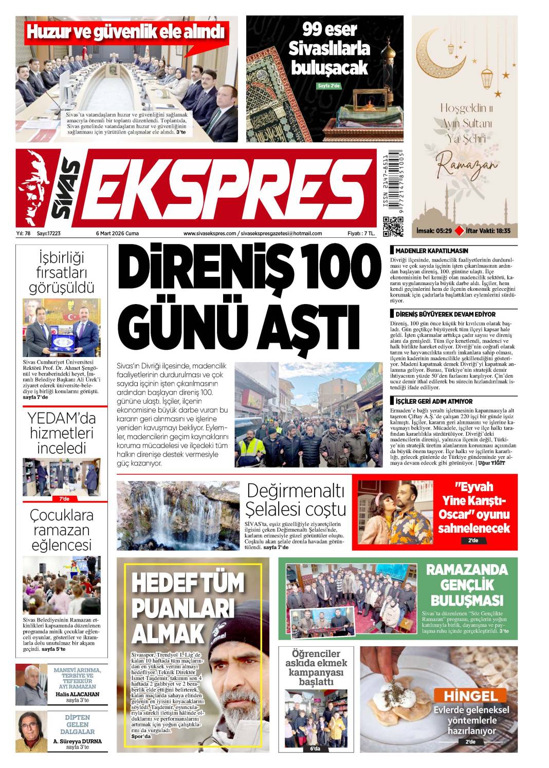 6 Mart tarihli gazetemiz 2