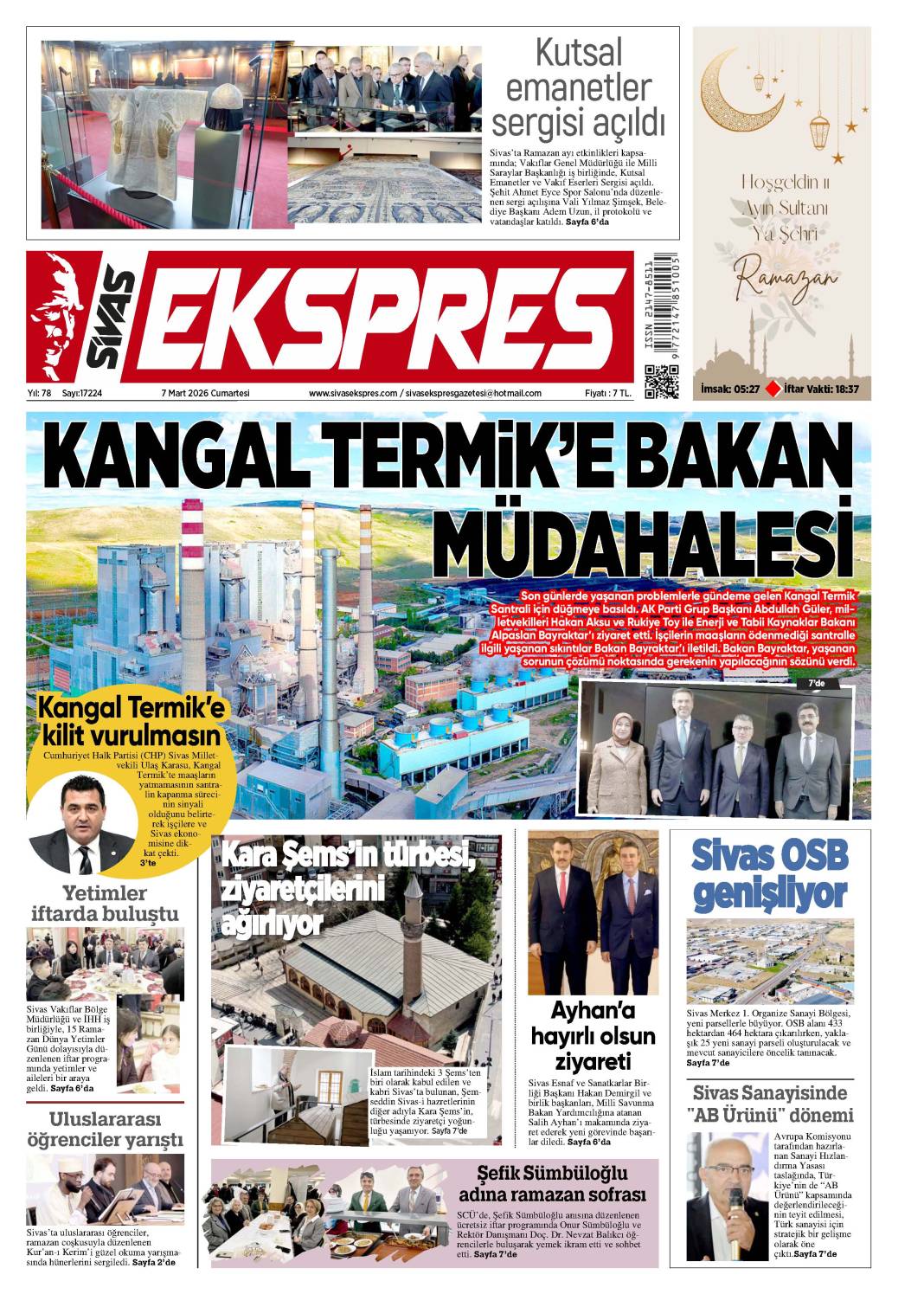 7 Mart tarihli gazetemiz 1