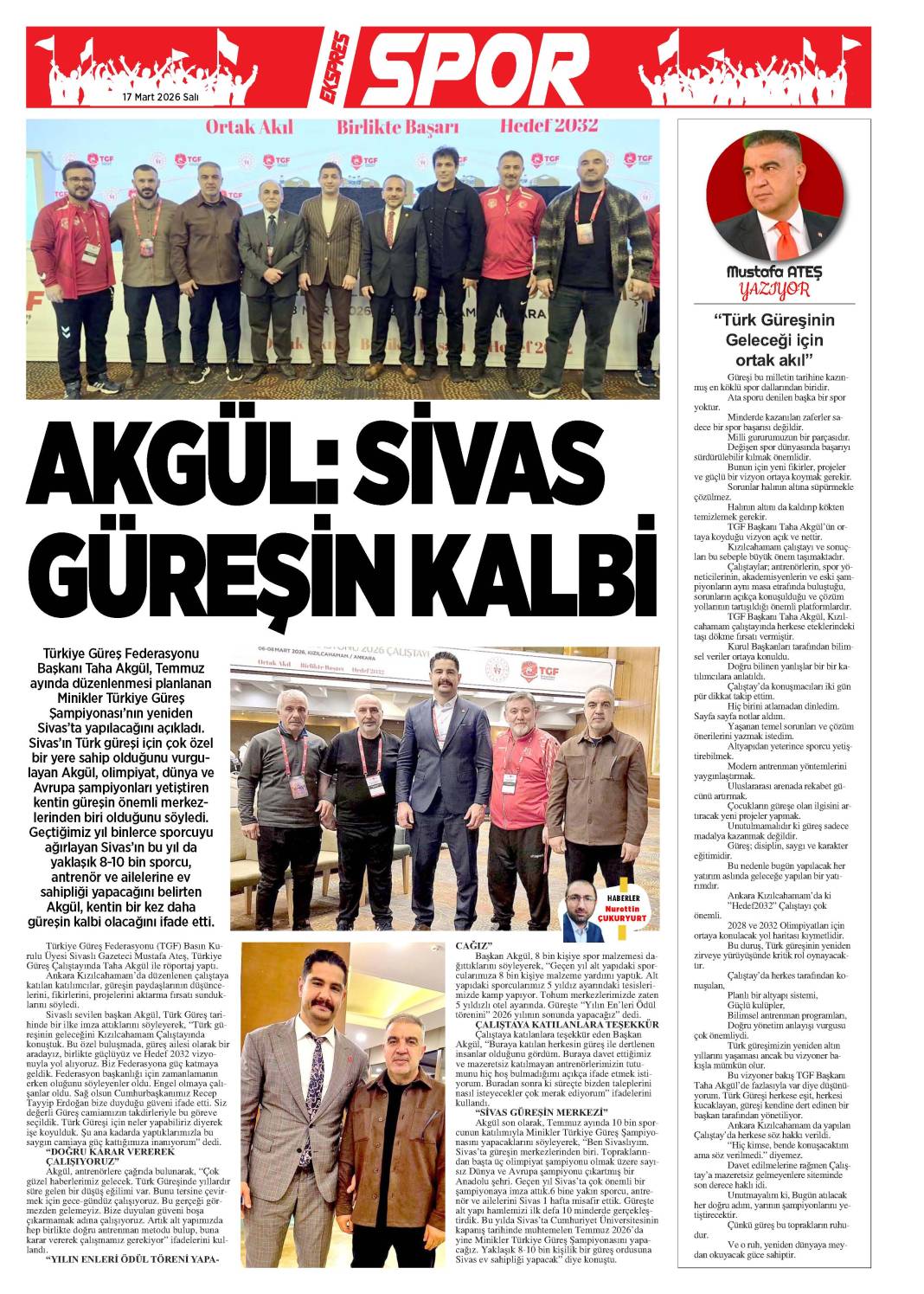 17 Mart tarihli gazetemiz 1