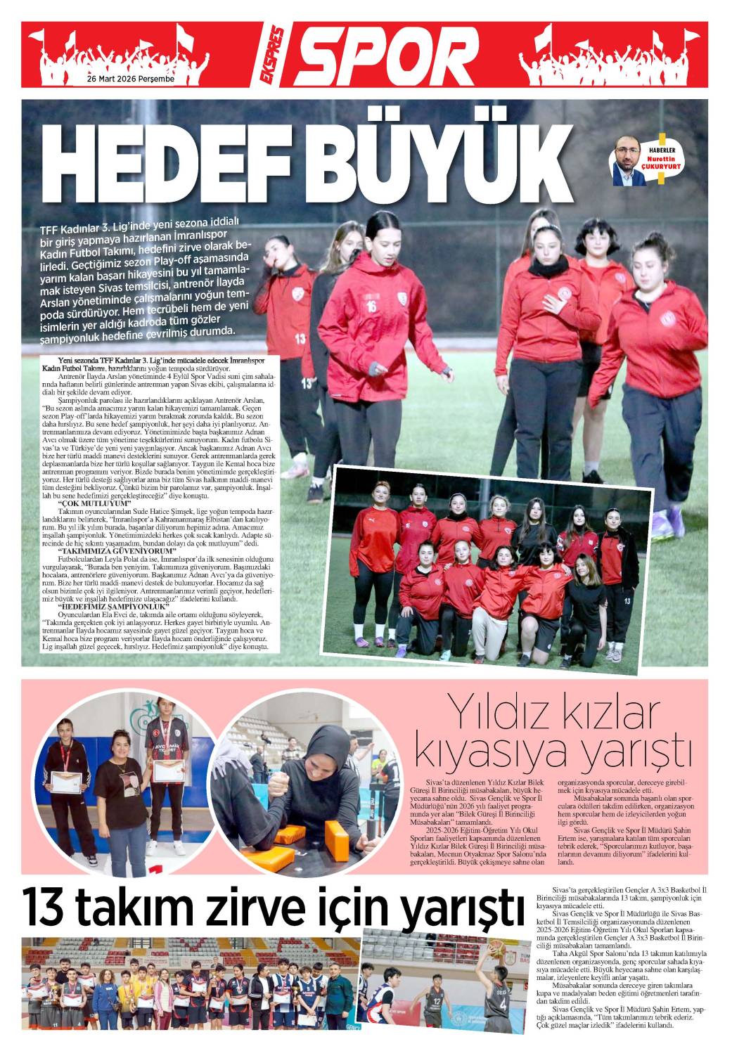 26 Mart tarihli gazetemiz 2