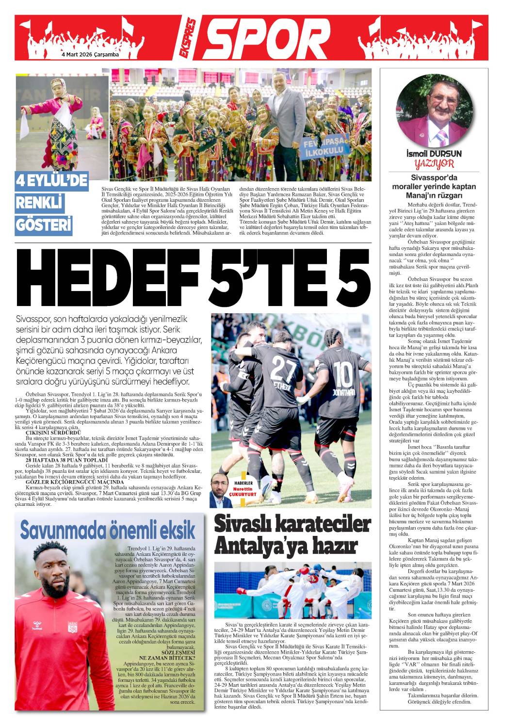 4 Mart tarihli gazetemiz 1