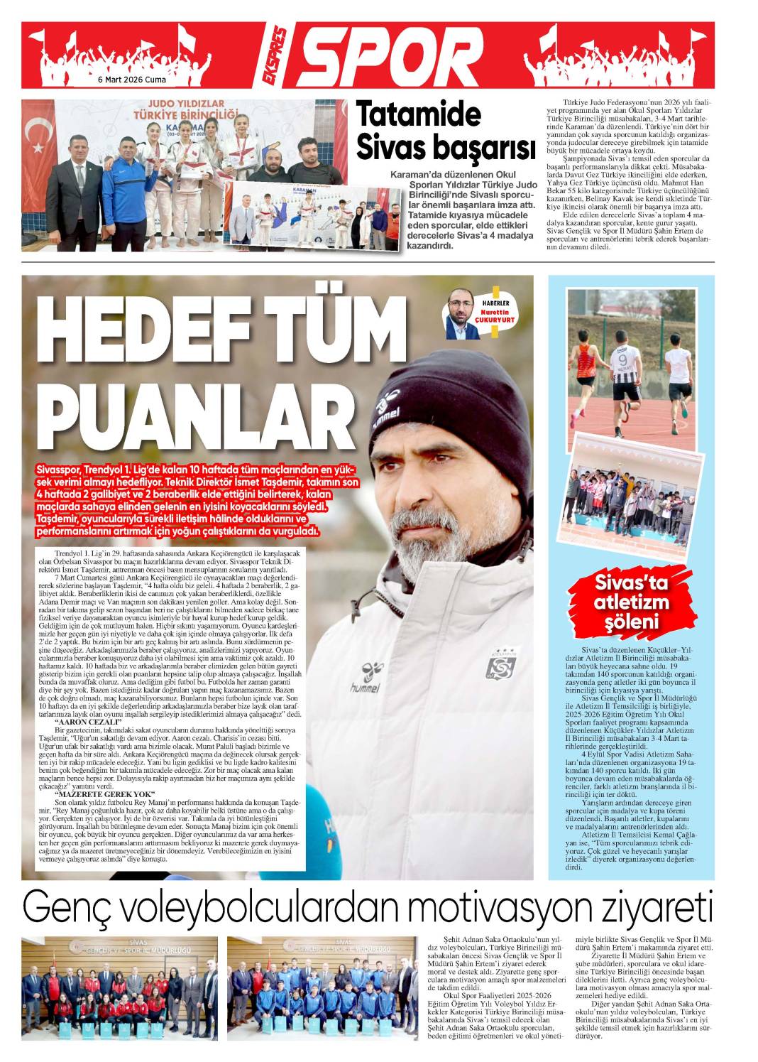 6 Mart tarihli gazetemiz 1