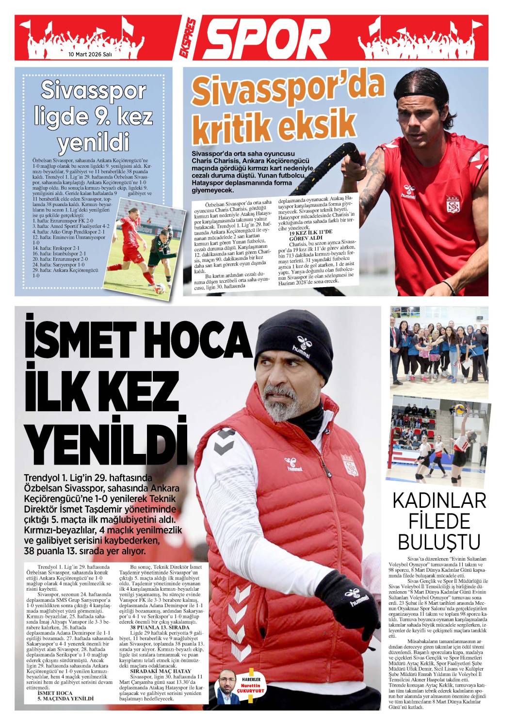 10 Mart tarihli gazetemiz 2
