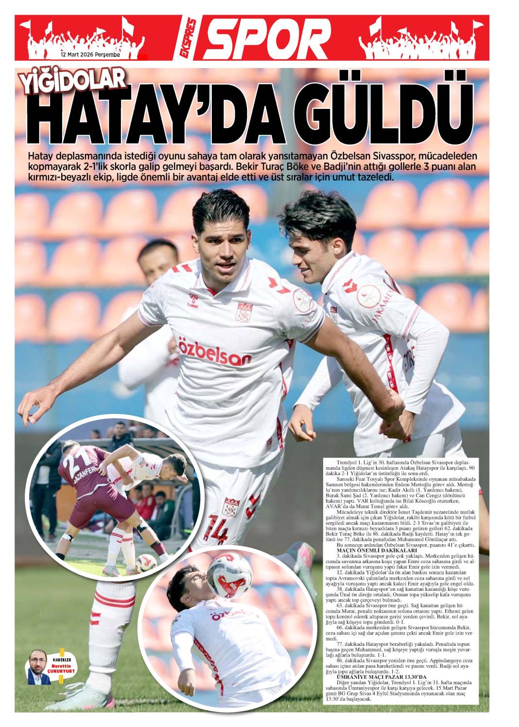 12 Mart tarihli gazetemiz 1